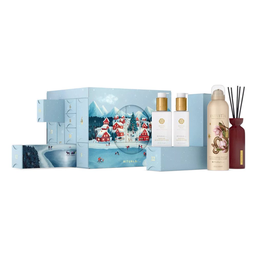 Rituals Adventskalender Rituals Adventskalender Deluxe 2025 – 24 Luxus-Überraschungen (24-tlg), 24 luxuriöse Beauty-Überraschungen im beleuchteten 3D-Design