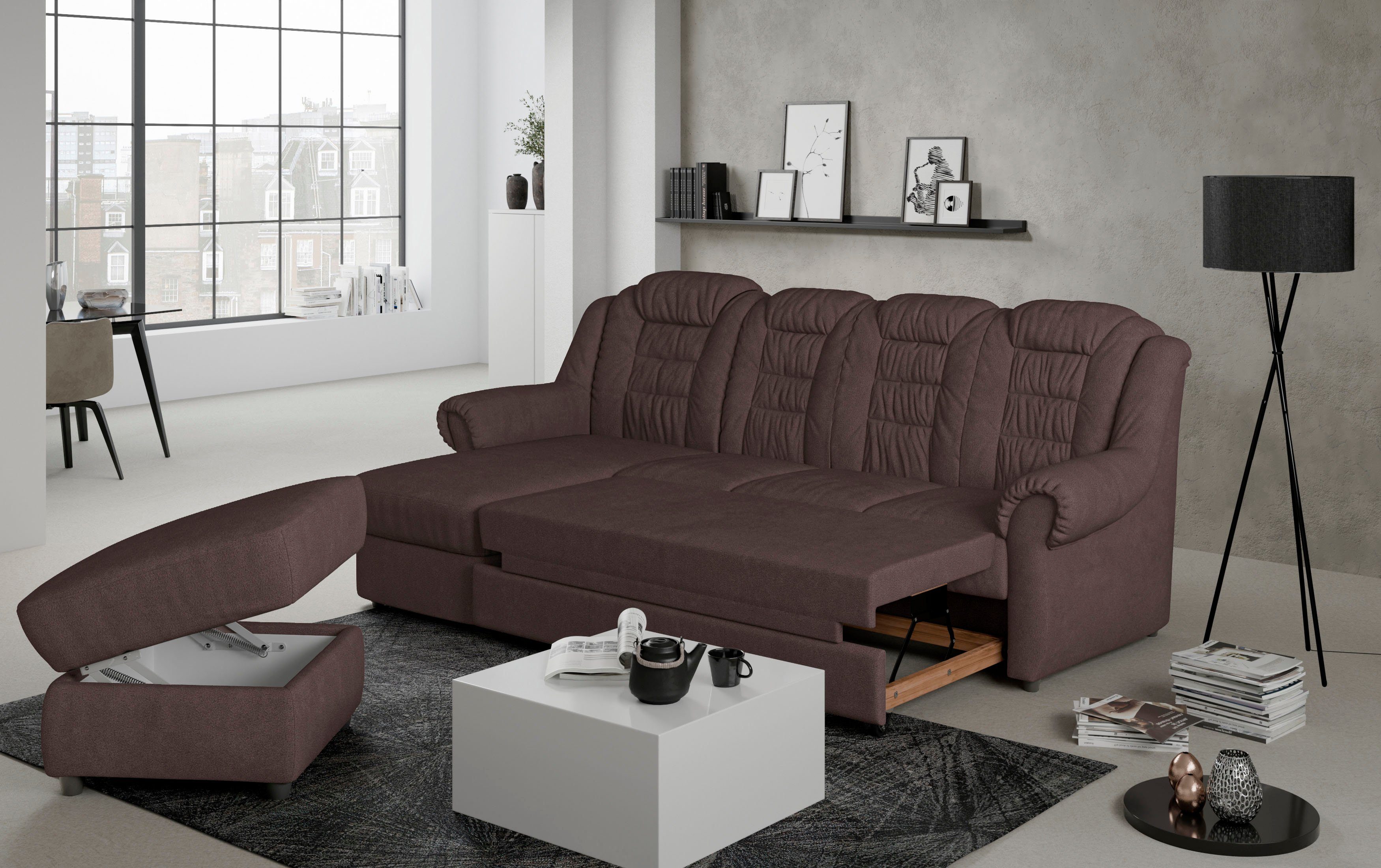 Home affaire Ecksofa Boston L-Form, mit günstig online kaufen