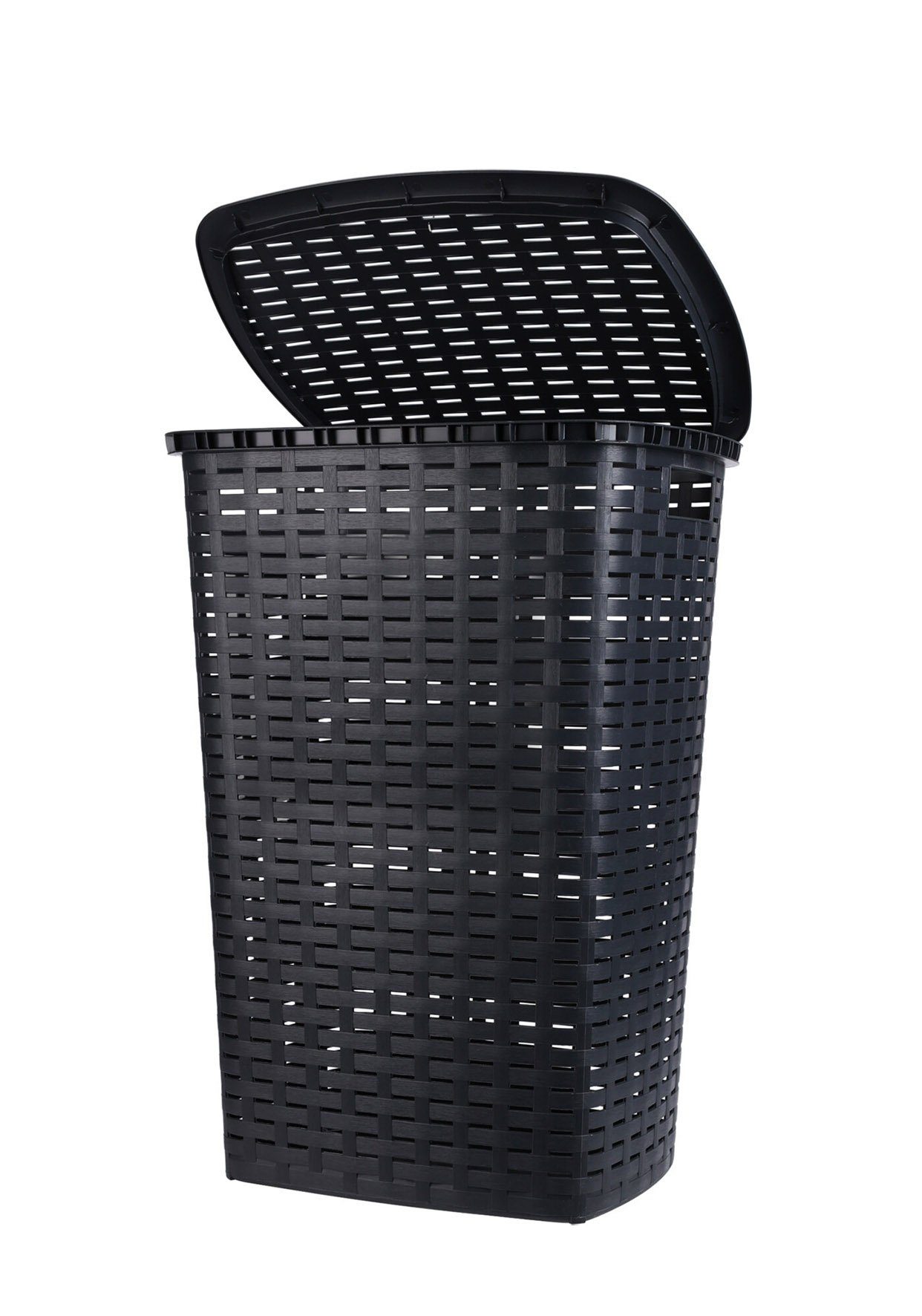 Spetebo Wäschetruhe Kunststoff Wäschekorb Rattan Optik günstig online kaufen