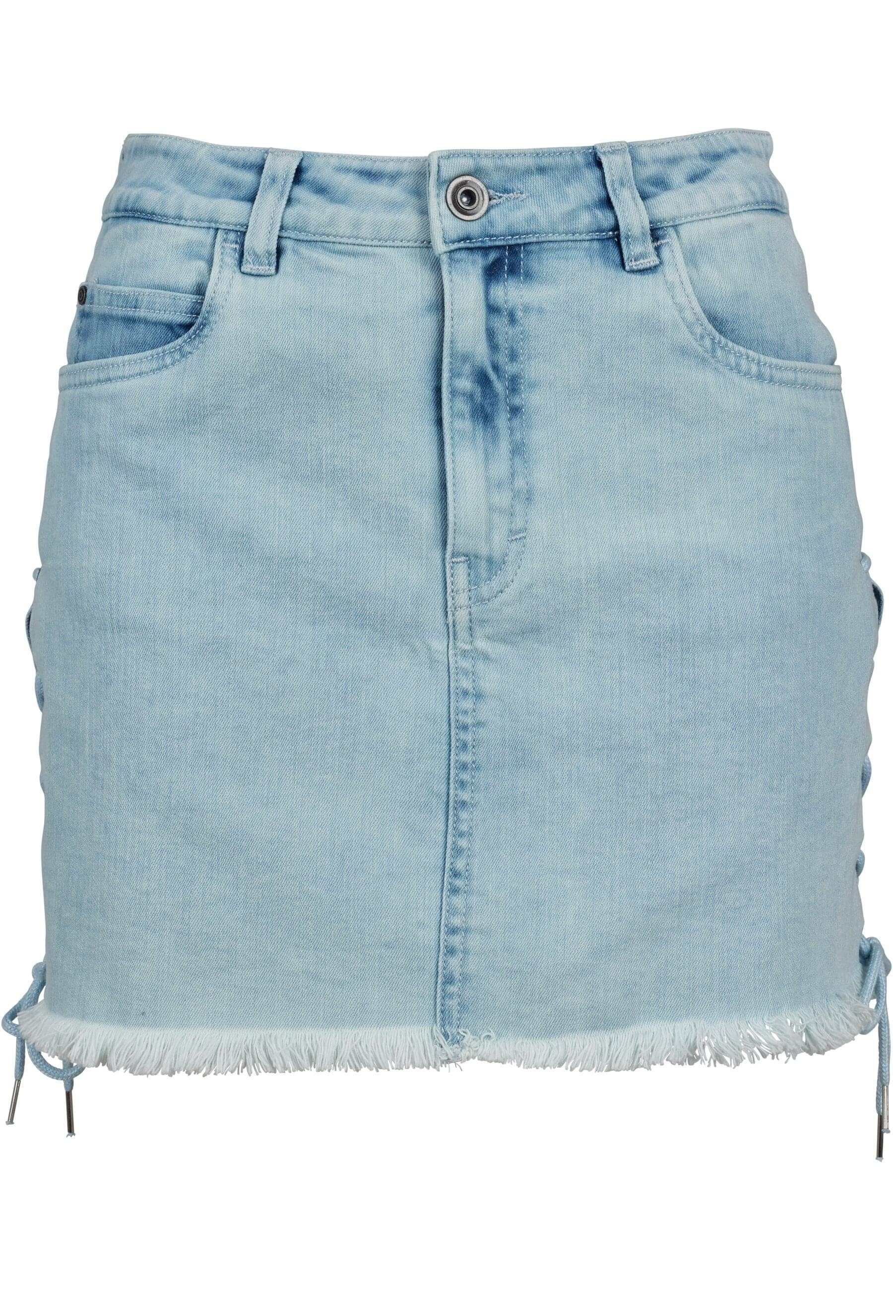 URBAN CLASSICS Jerseyrock Urban Classics Damen Ladies Denim Lace Up Skirt (1-tlg)