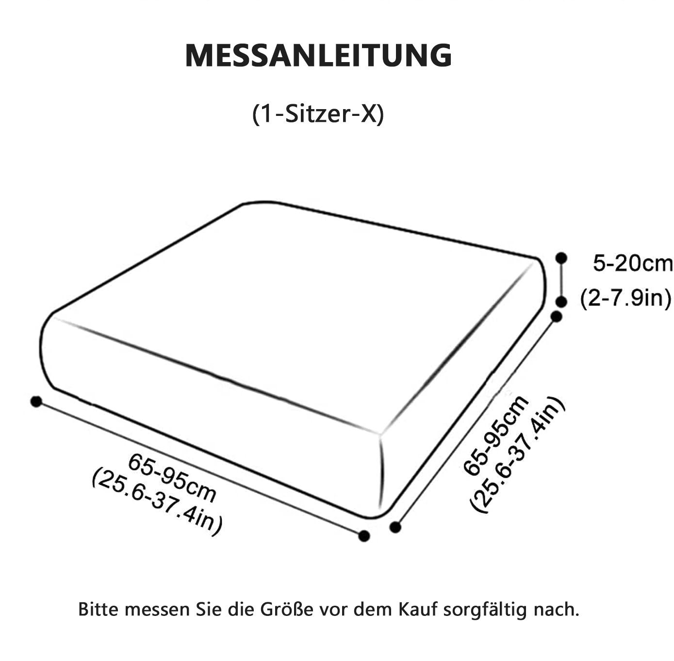 Zyronn Sofahusse 1/2/3/4 Sitzer Sofa Sitzbezüge Schonbezug, Elastischer Kissenbezüge, Husse Überzug Bezug Für Sofa Sitzkissen, rutschfest Stoff Tartan – Bild 2 von 5