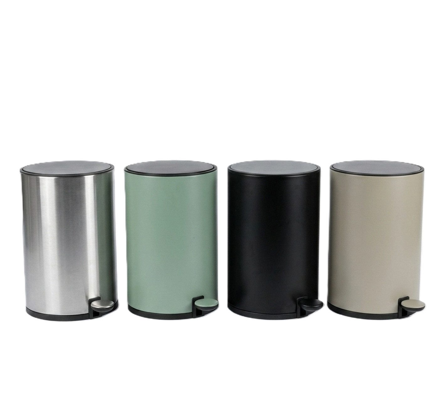 axentia Kosmetikeimer, mit Softclose-Deckel und Pedal - 5 L, aus Edelstahl