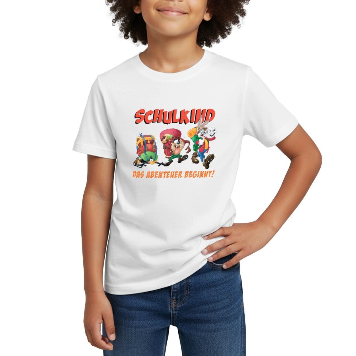 T-Shirt Looney Tunes Schulkind Geschenk Einschulung Kinder T-Shirt