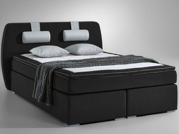 ATLANTIC home collection Boxspringbett Rex, mit Topper und verstellbaren Nackenkissen