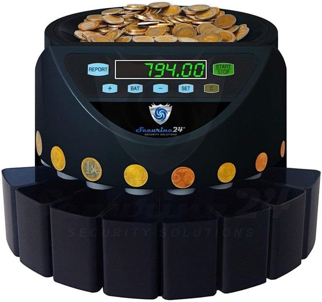Securina24 Banknotenzähler Münzzähler Münzzählmaschine SR-1200