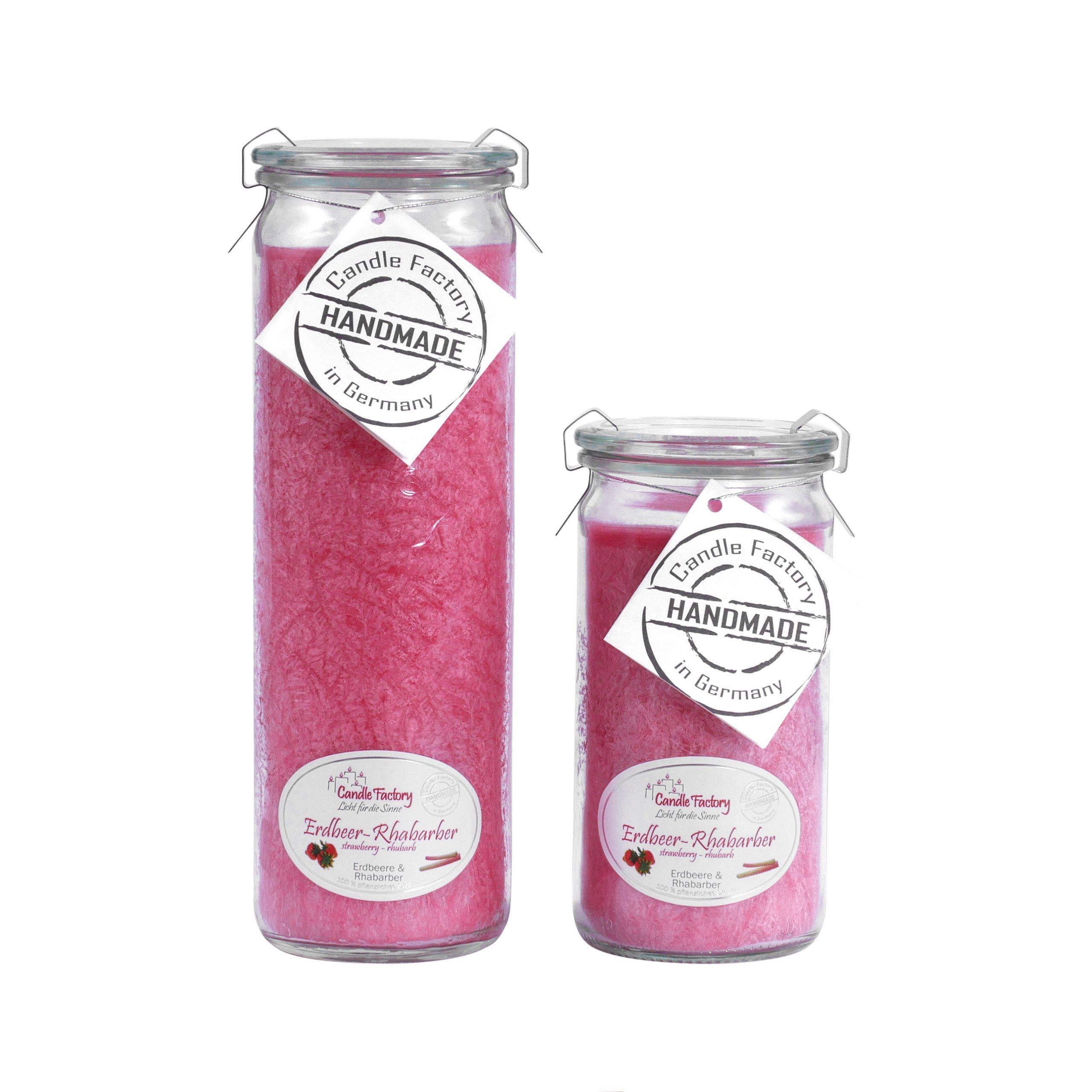 Candle Factory Duftkerze Candle Factory Kerzen-Set Erdbeer-Rhabarber Big + Mini Jumbo Duftkerze
