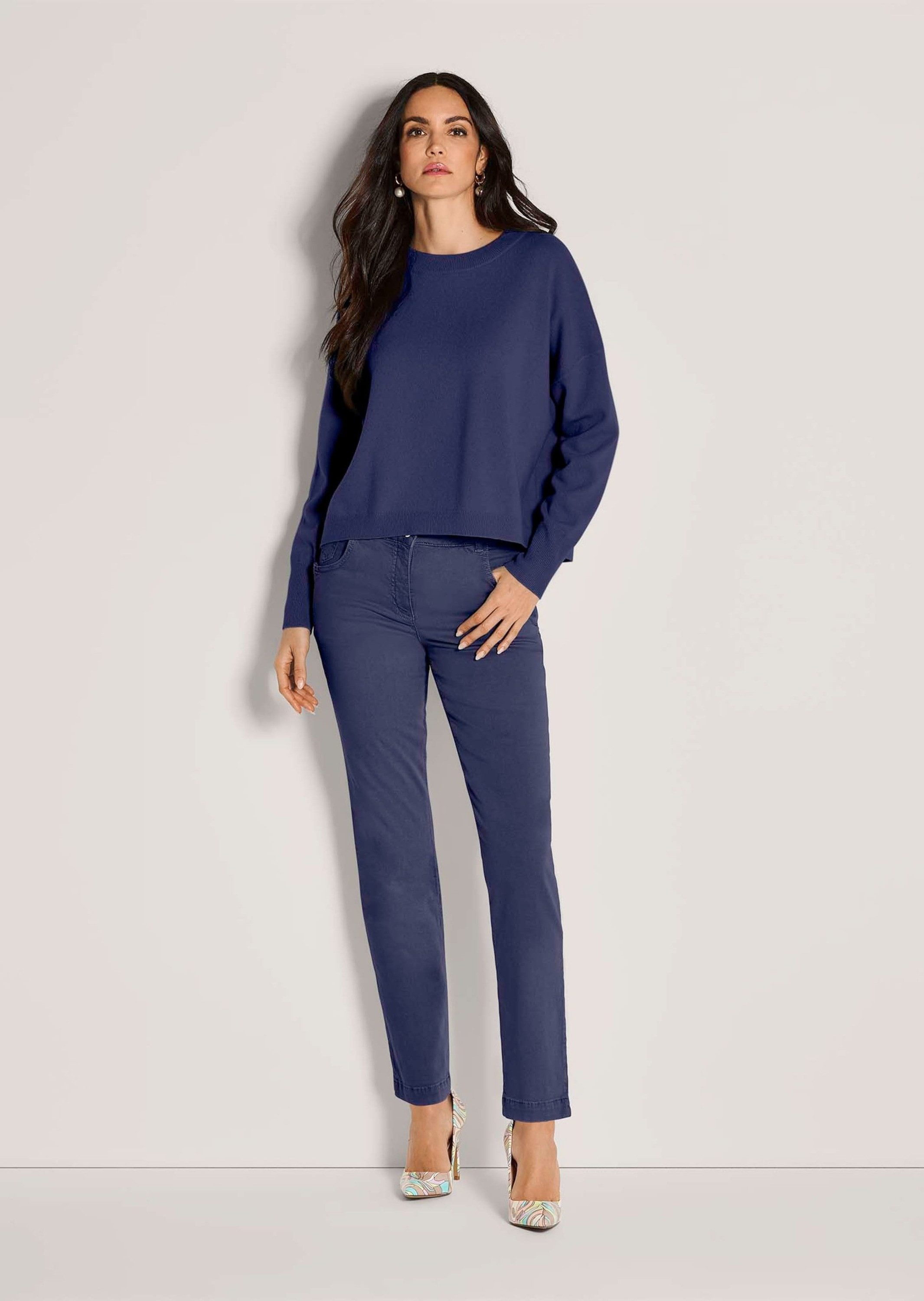 MADELEINE Strickpullover Kaschmir Pullover mit Rundhalsausschnitt Oversized günstig online kaufen