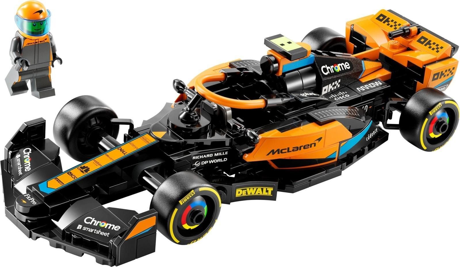 LEGO® LEGO® Speed Champions 76919 McLaren Formel-1 Rennwagen 2023 Konstruktionsspielsteine, (245 St)