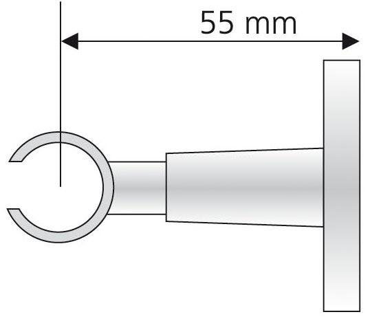 Liedeco Deckenträger für Gardinenstangen, Gardinenstangen, (1-St), für Gardinenstangen Ø 16 mm – Bild 2 von 4