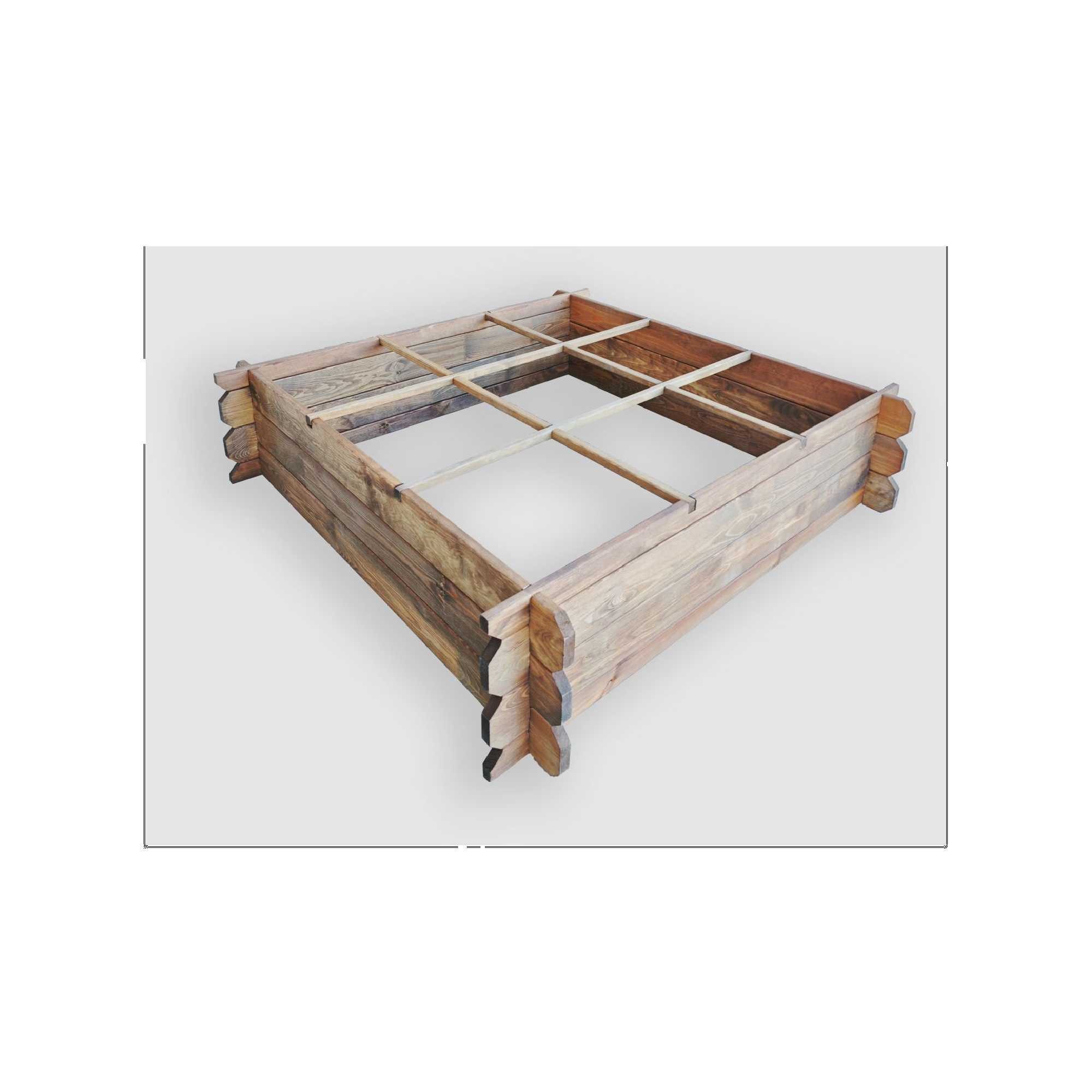 GartenDepot24 Balkonkasten Frühbeet aus Holz mit Stecksystem BxTxH: 120x120x29, 240 l, Braun