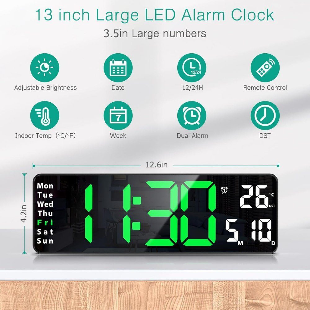 BlingBin Wanduhr LED Digitale USB Wanduhren günstig online kaufen