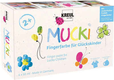 Kreul Bastelfilz Kreul Mucki Fingerfarbe für Glückskinder 6er Set