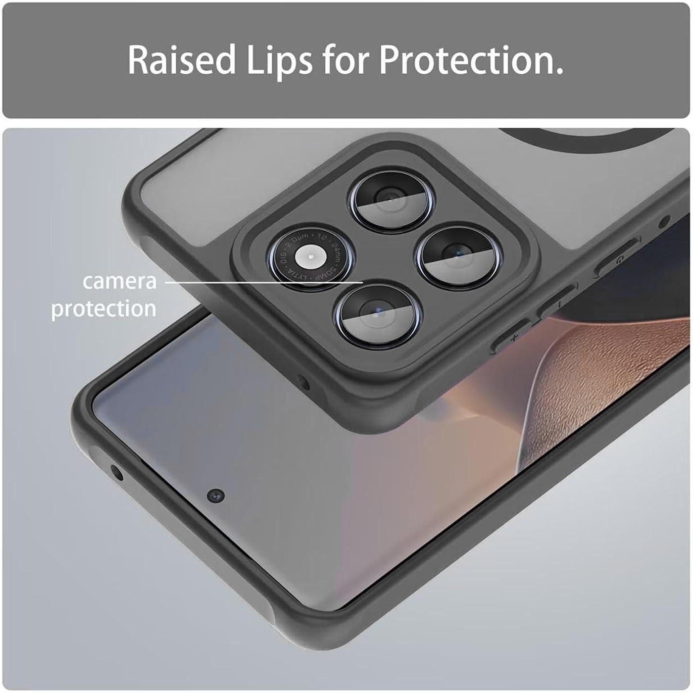 CoolGadget Handyhülle Magnet-Hülle für Motorola Edge 60 5G Schutzhülle magnetisch 6,67 Zoll, Hülle Matt Stoßfest kompatibel mit QI-Laden Zubehör Kameraschutz Case