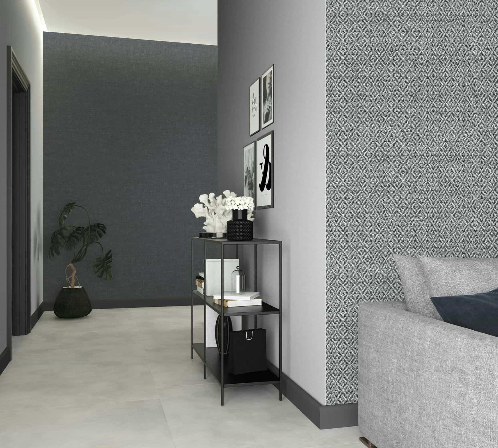 Marburg Vliestapete Tapete Nature Grid, geprägt, 3D-Optik, moderne Vliestapete für Wohnzimmer Schlafzimmer Küche