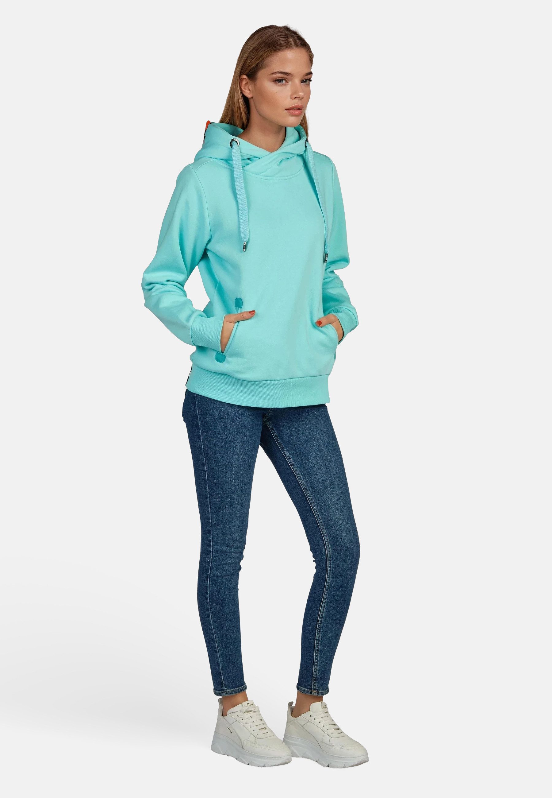 salzhaut Hoodie SÜNN Damen Tailliert salzhaut Kapuzenpullover – bequemer Fit und nordisch klares Design – Bild 4 von 5