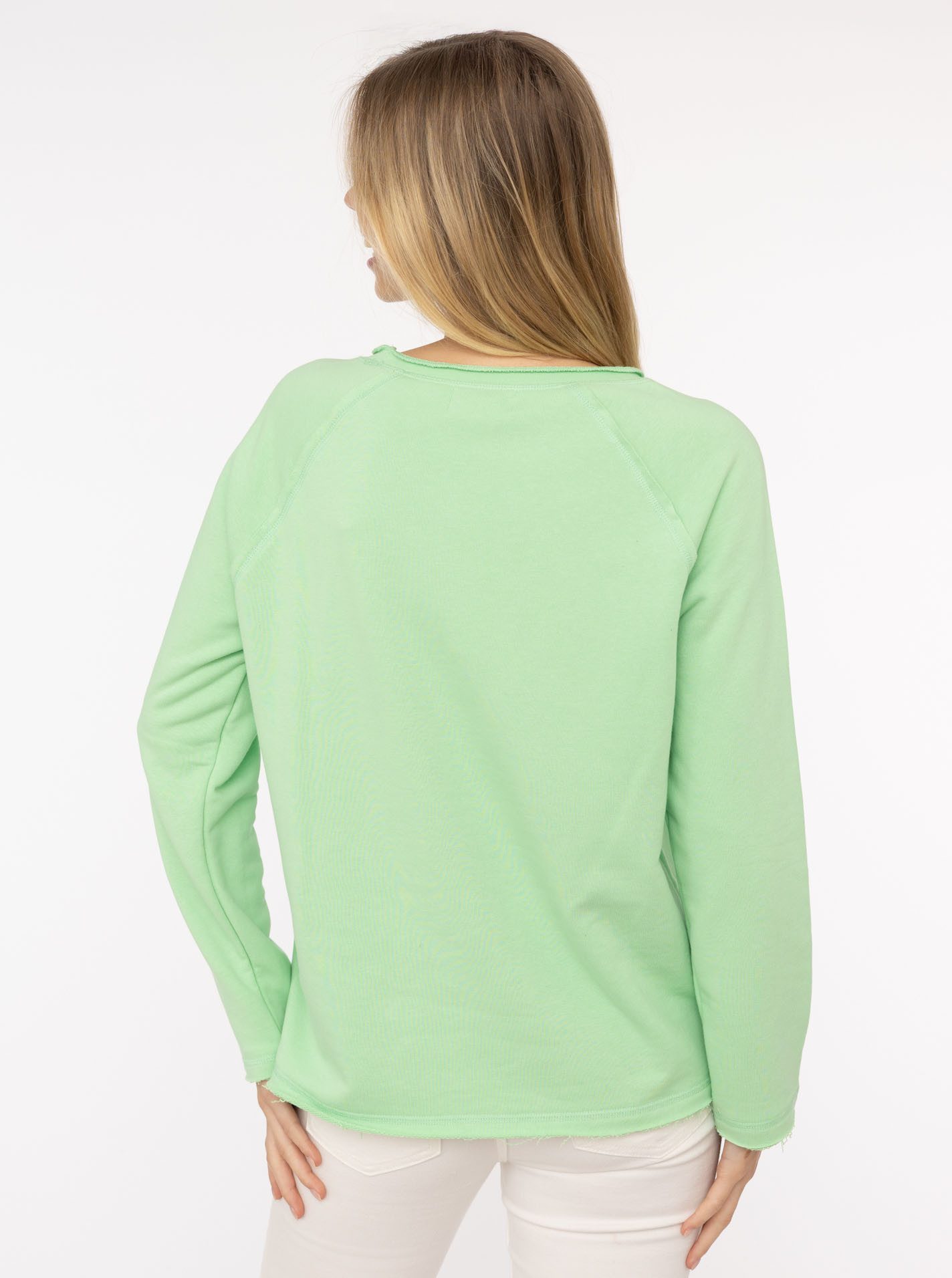 Zwillingsherz Sweatshirt "Smile" mit fröhlichem Statement-Print