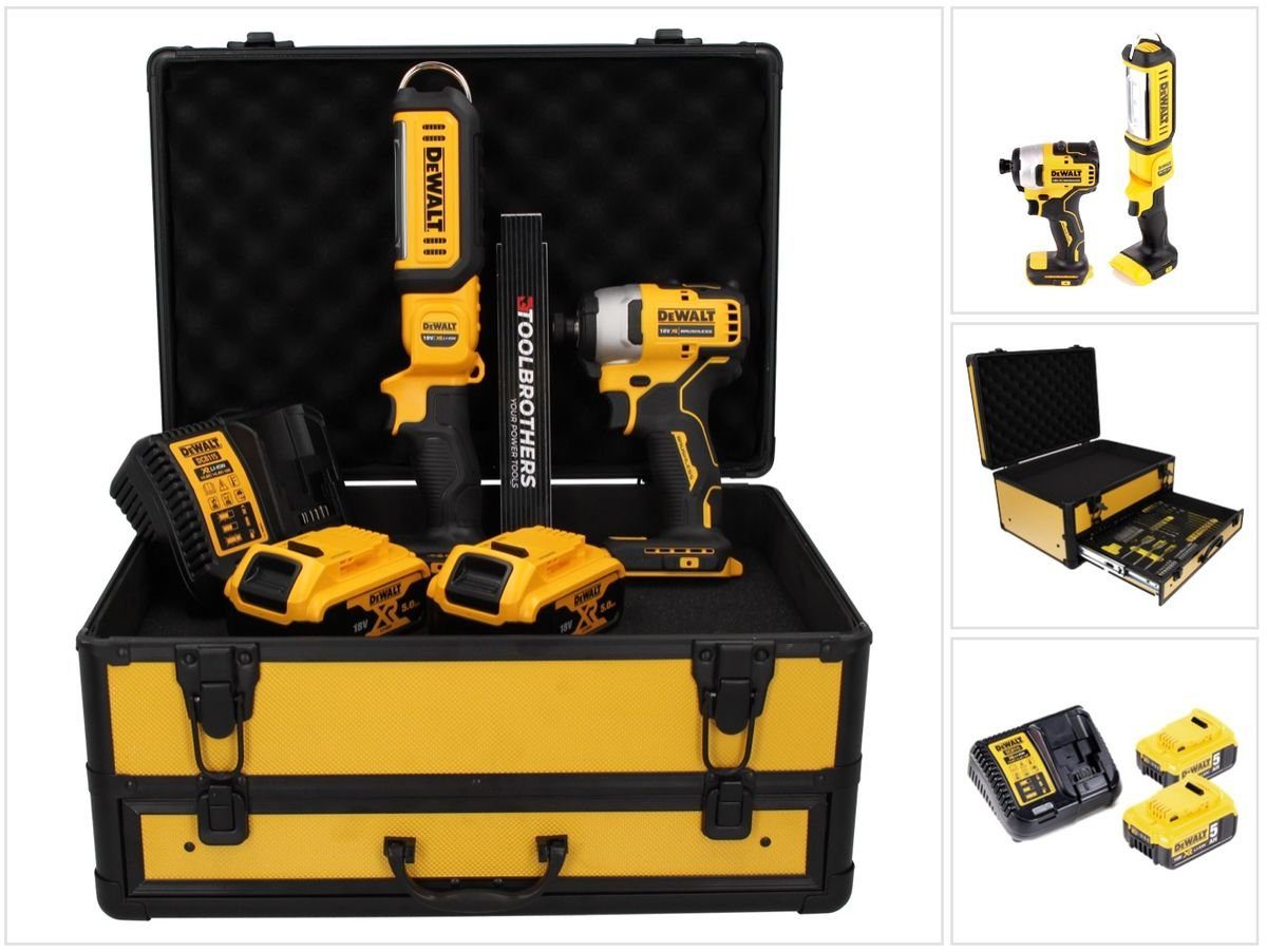 DeWalt Akku-Schlagschrauber DCF 809 P2 TX Akku Schlagschrauber 18 V Brushless + DCL 050 Akku Lamp