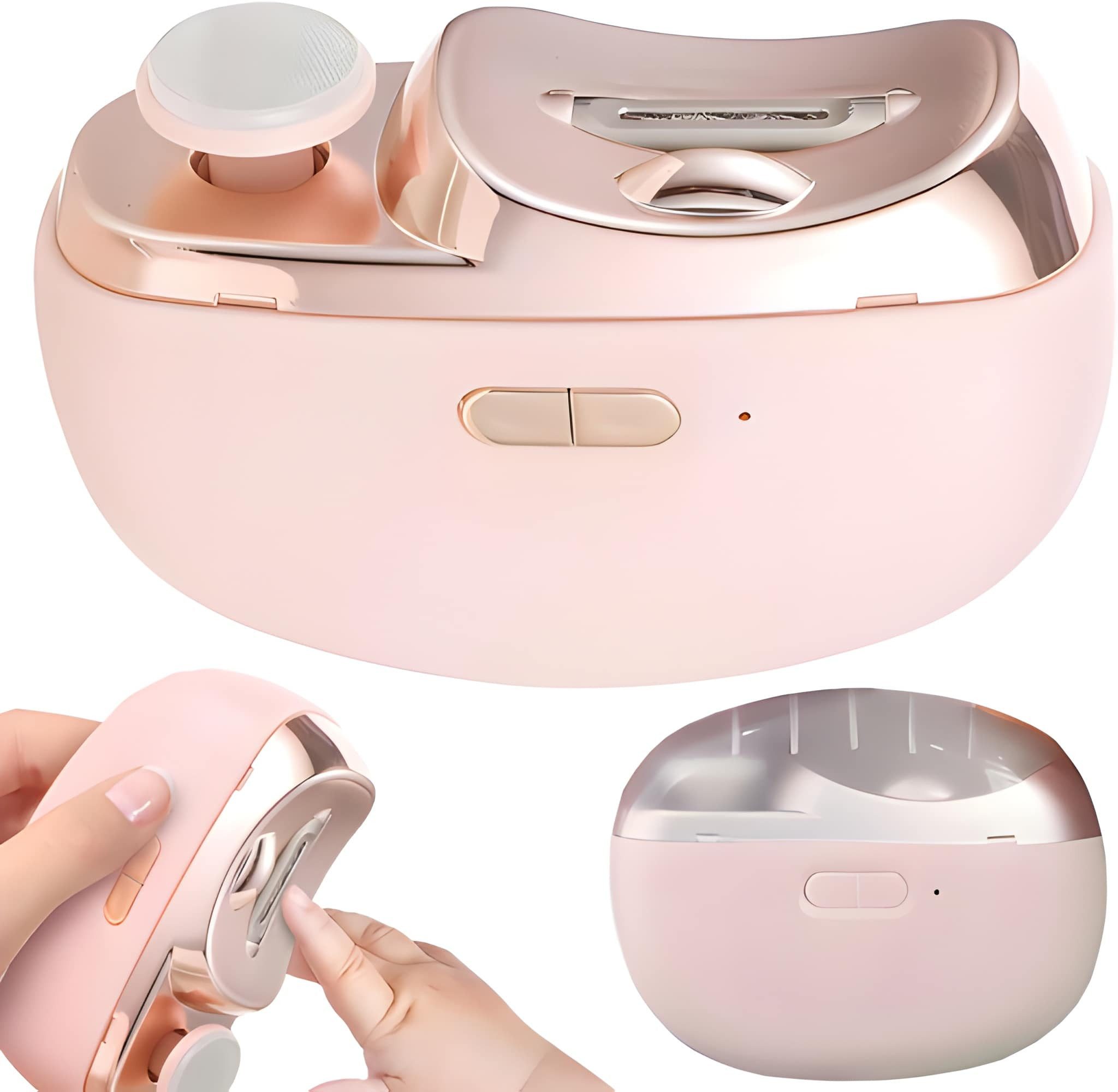Athlix Nagelknipser Elektrischer Nagelknipser Kinder Erwachsene 2 in 1 Schleifen & Knipsen, mit Kindersicherung, leiser Betrieb, auch für Babys