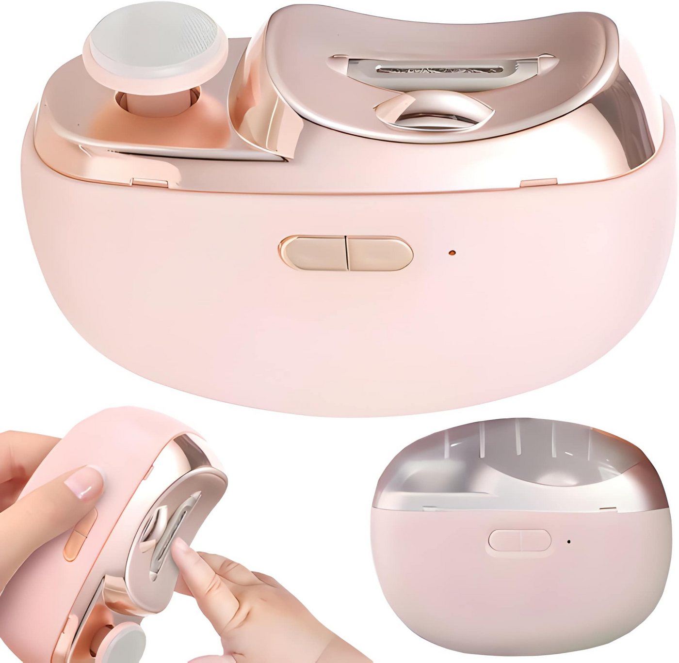 Athlix Nagelknipser Elektrischer Nagelknipser Kinder Erwachsene 2 in 1 Schleifen & Knipsen, mit Kindersicherung, leiser Betrieb, auch für Babys