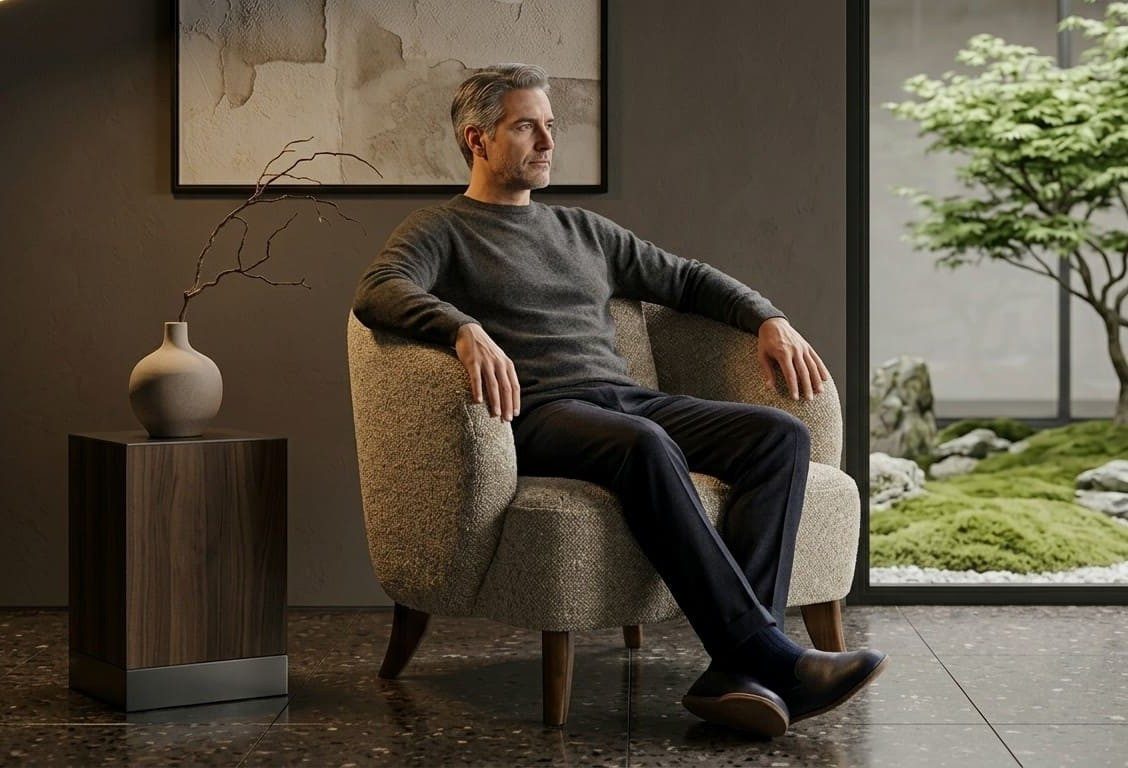 Xlmoebel Loungesessel Beiger Loungesessel im modernen, minimalistischen Design mit (1-St), Made in Europa