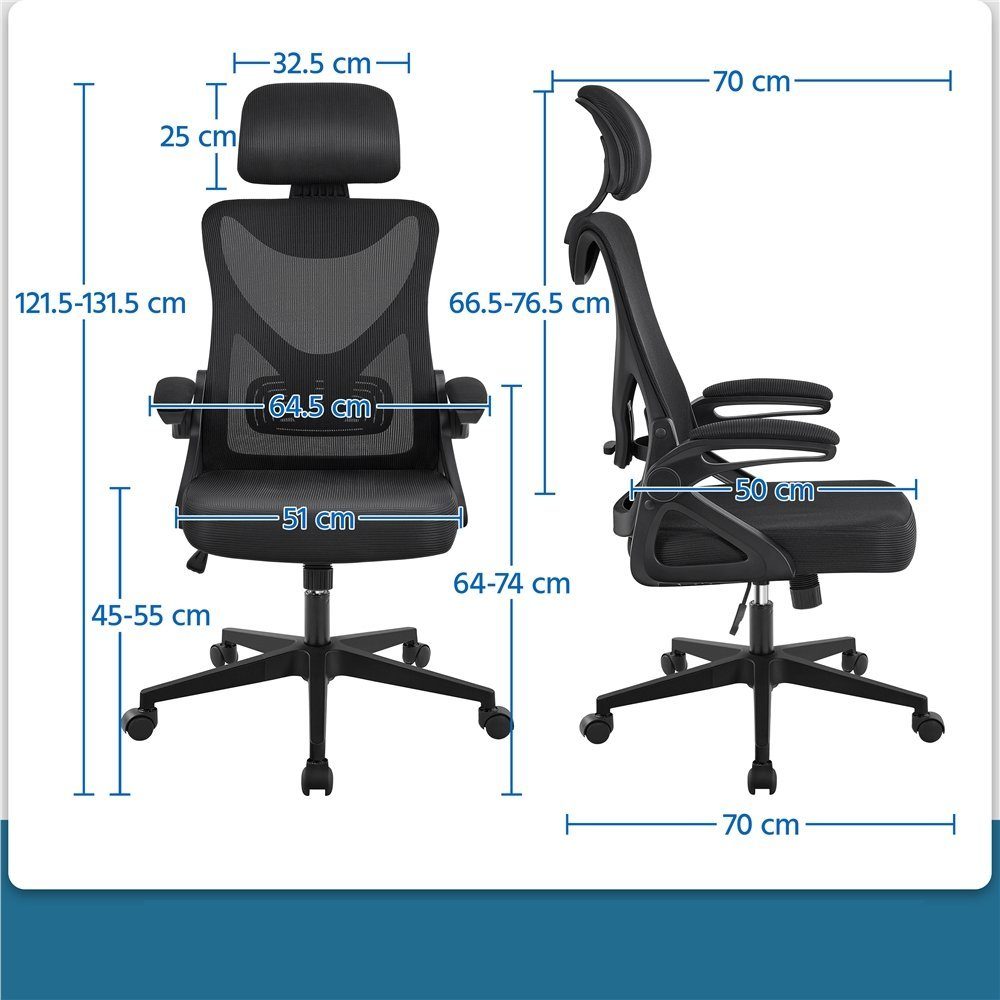 Yaheetech Drehstuhl, Bürostuhl Ergonomisch, Schreibtischstuhl mit günstig online kaufen