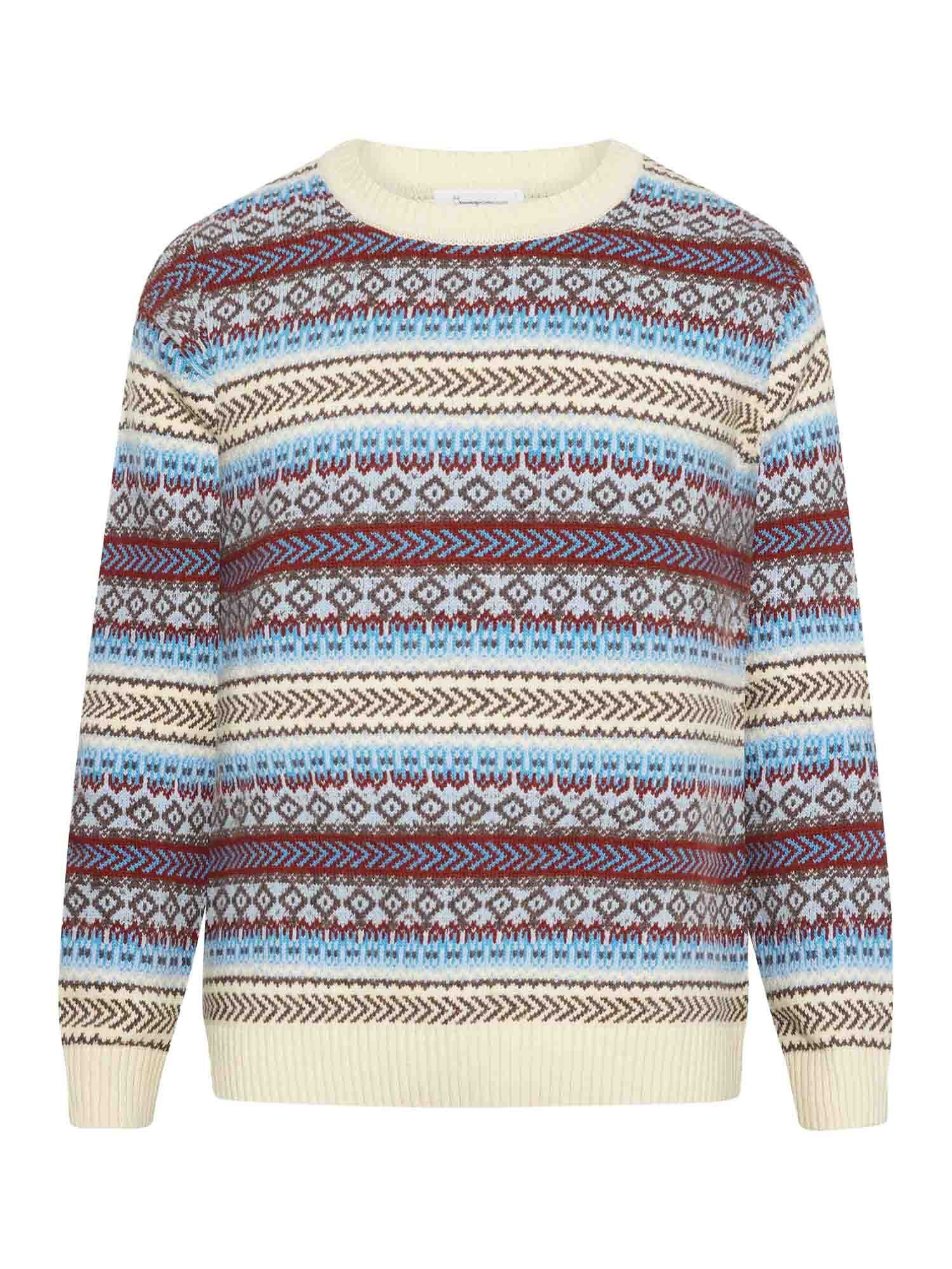 KnowledgeCotton Apparel Strickpullover Vagn Regular Bubble Knit Crew Neck