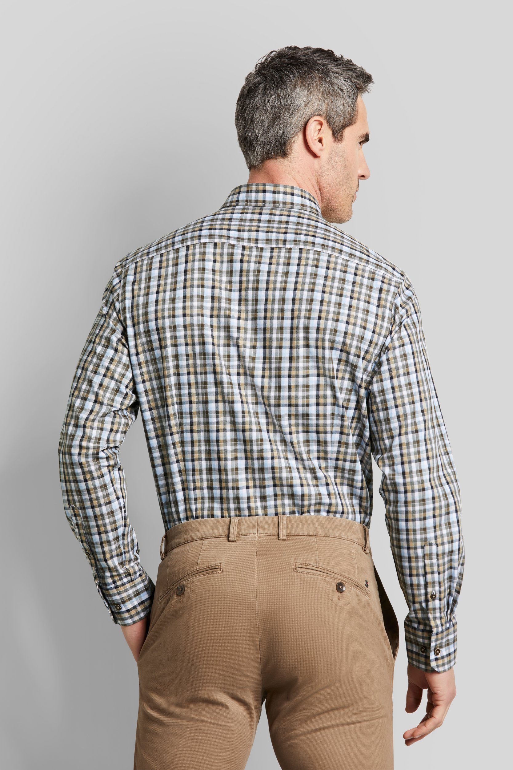 bugatti Langarmhemd Modern Fit mit Button-Down-Kragen günstig online kaufen