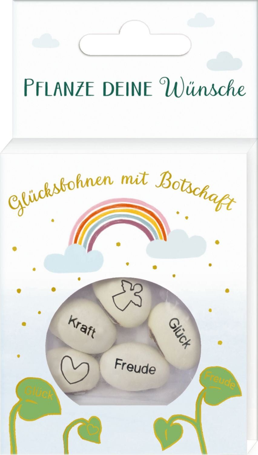 Coppenrath Teller-Set Geprägte Saatbohnen – Pflanze deine Wünsche, Karton/Papier