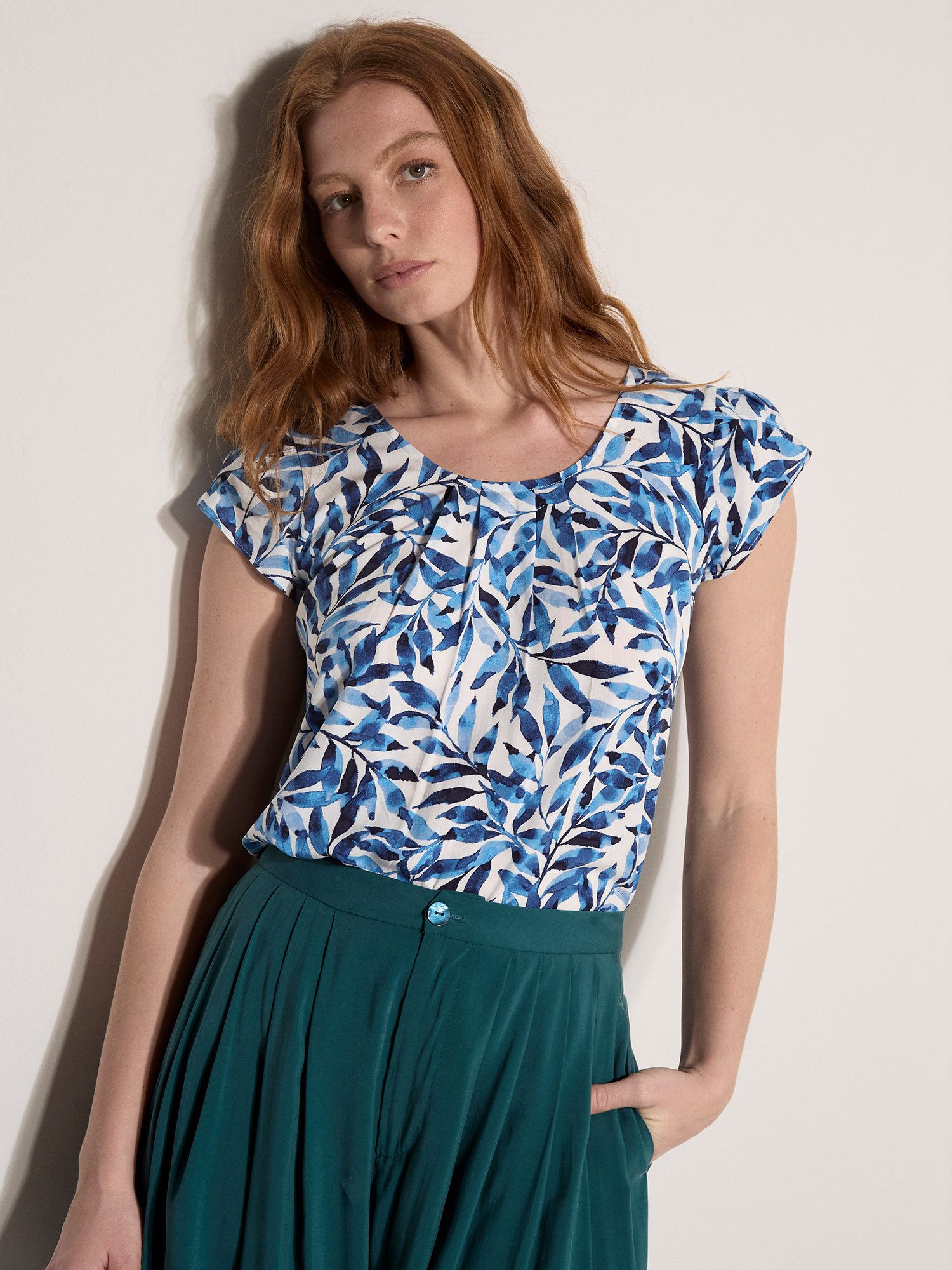 Apricot T-Shirt Oberteil Druck