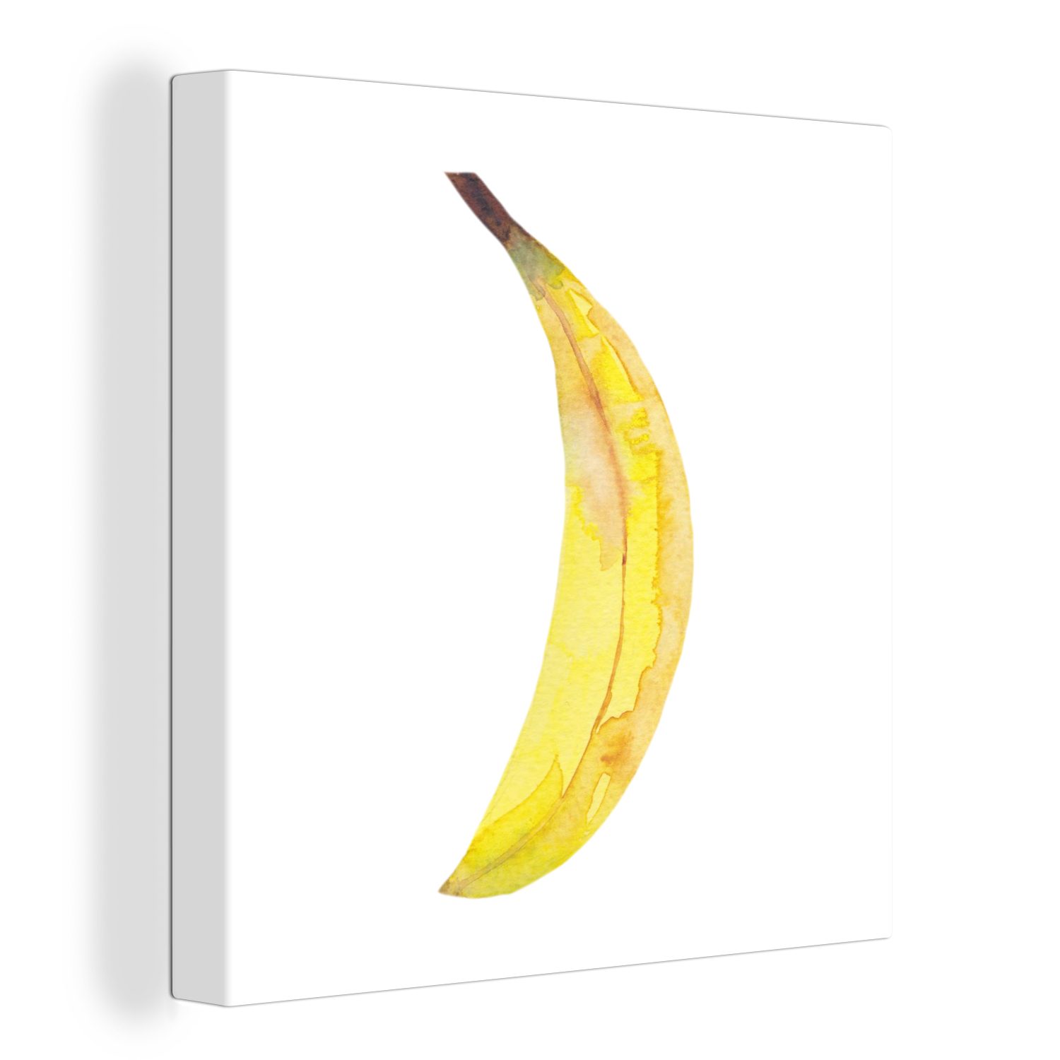 Weiß, - Bilder (1 Schlafzimmer Aquarell - Leinwand St), Wohnzimmer Leinwandbild für Banane OneMillionCanvasses®