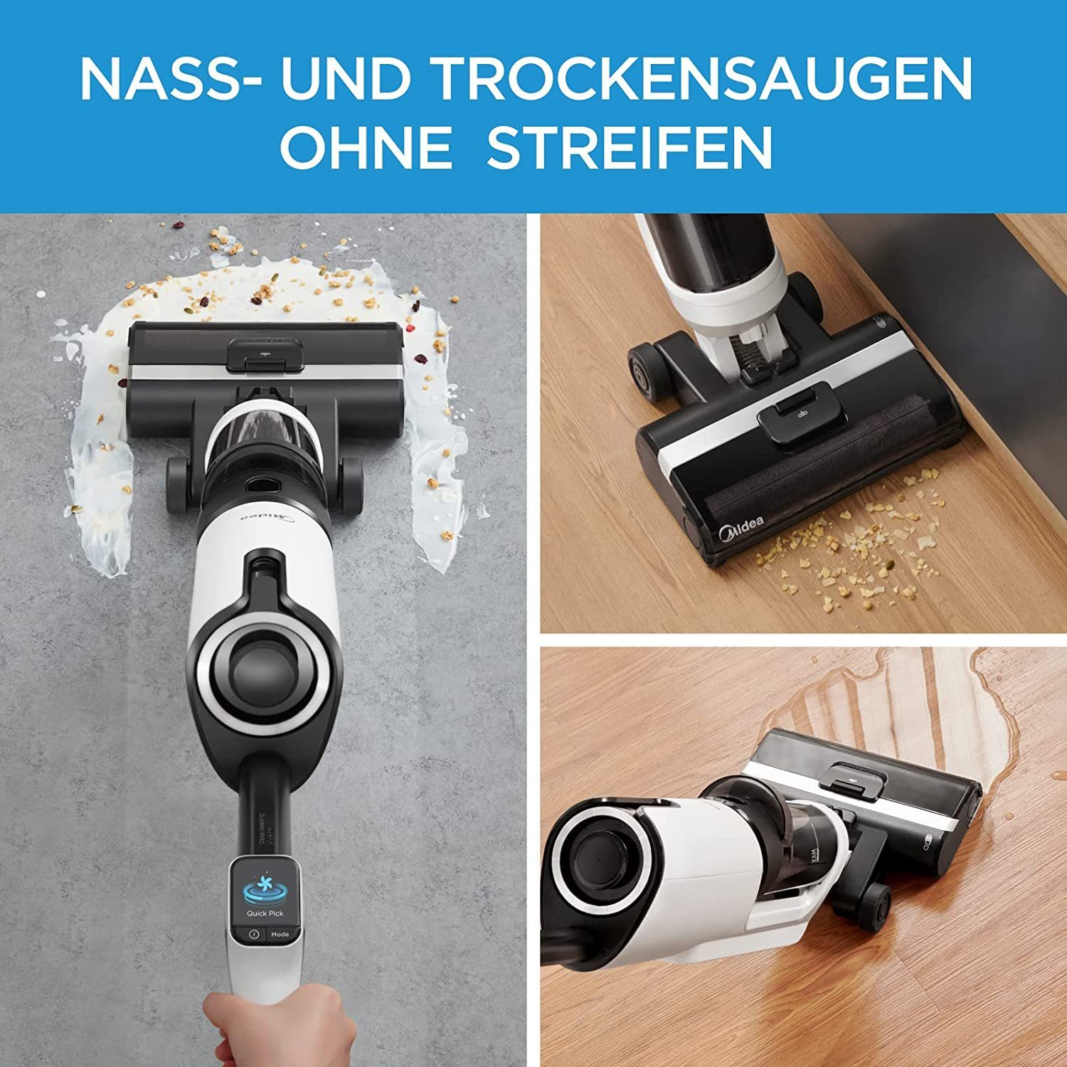 Midea Nass-Trocken-Sauger X8 Vacuum Stick Hand