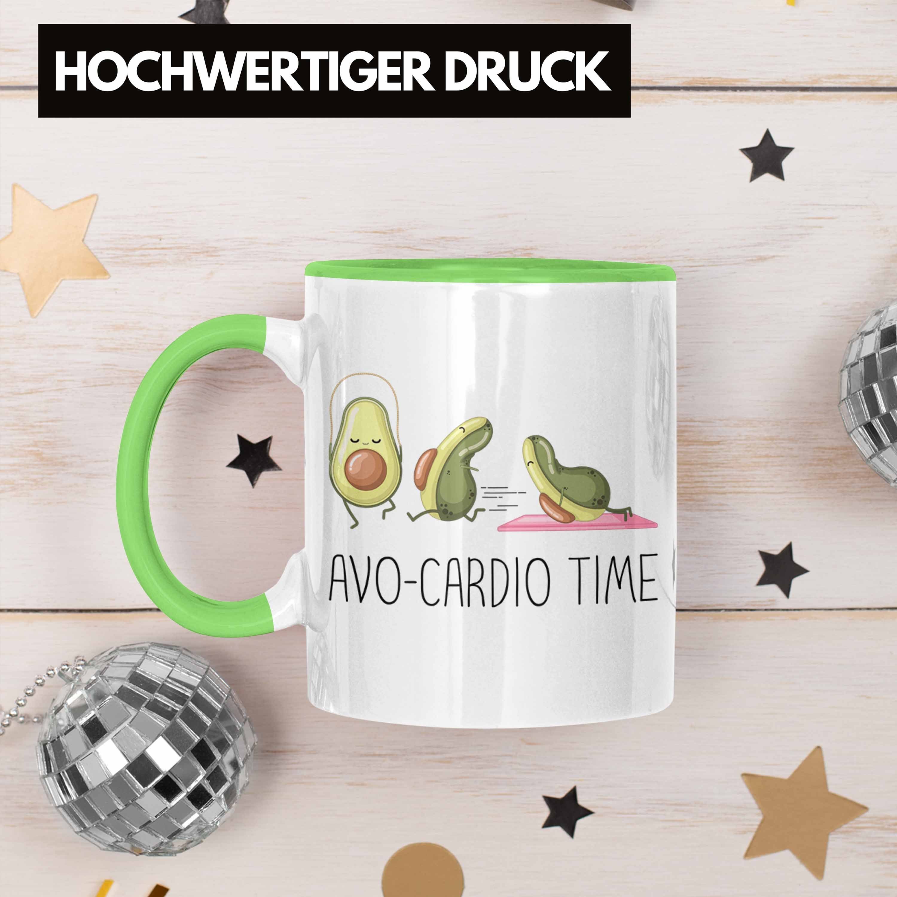 Tasse Time" Fitness-Enth Trendation Grün Fitness-Tasse Lustiges Geschenk "Avo-Cardio Lustige