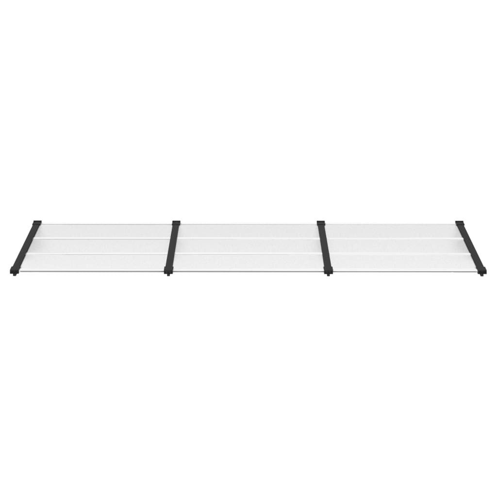 vidaXL Vordach, Türvordach Schwarz und Transparent 297,5x90 cm Polycarbonat
