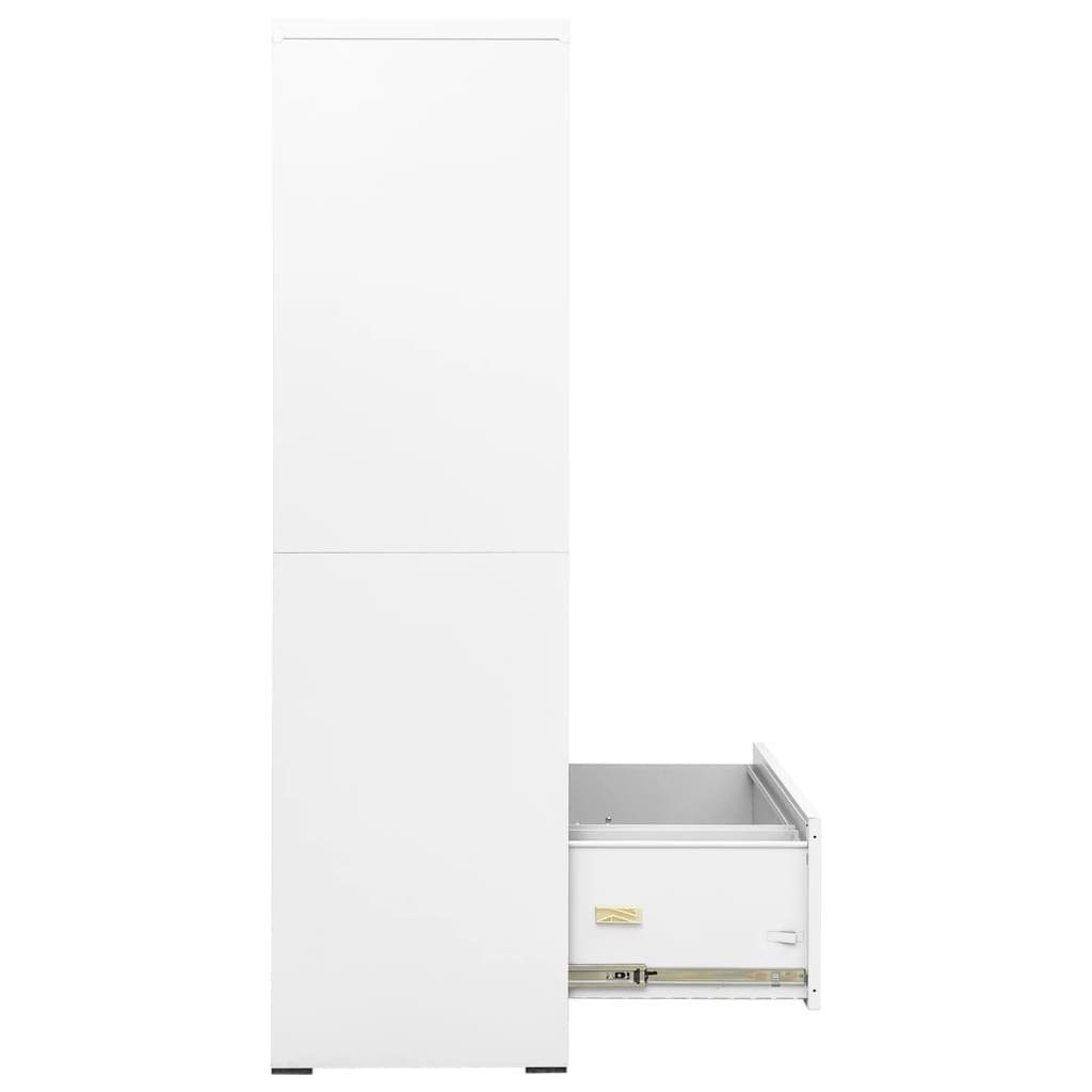 furnicato Aktenschrank Weiß 90x46x164 cm (1-St) Stahl