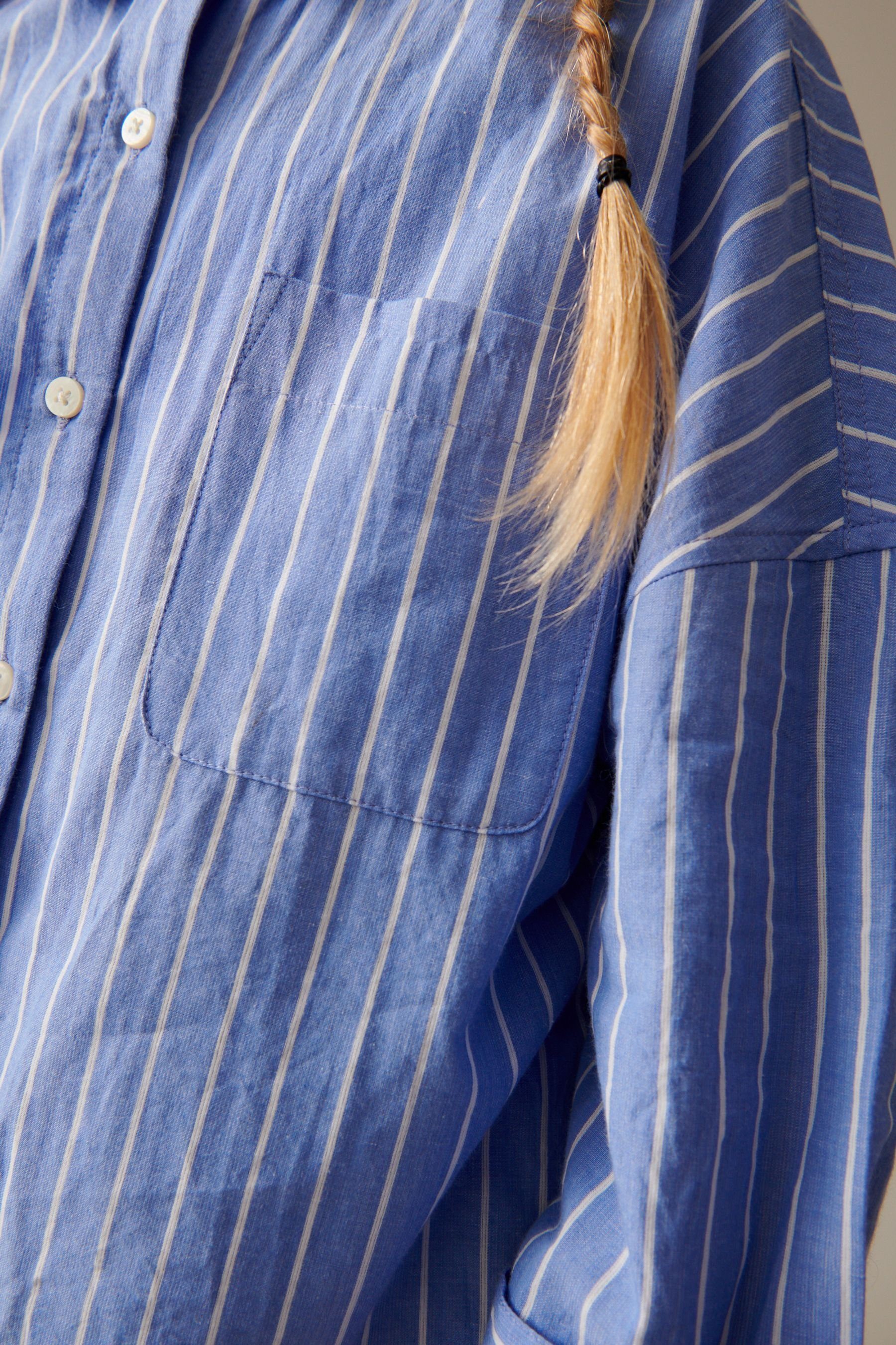 Next Oversize-Shirt Hemd in (1-tlg) Blue Oversize Stripe