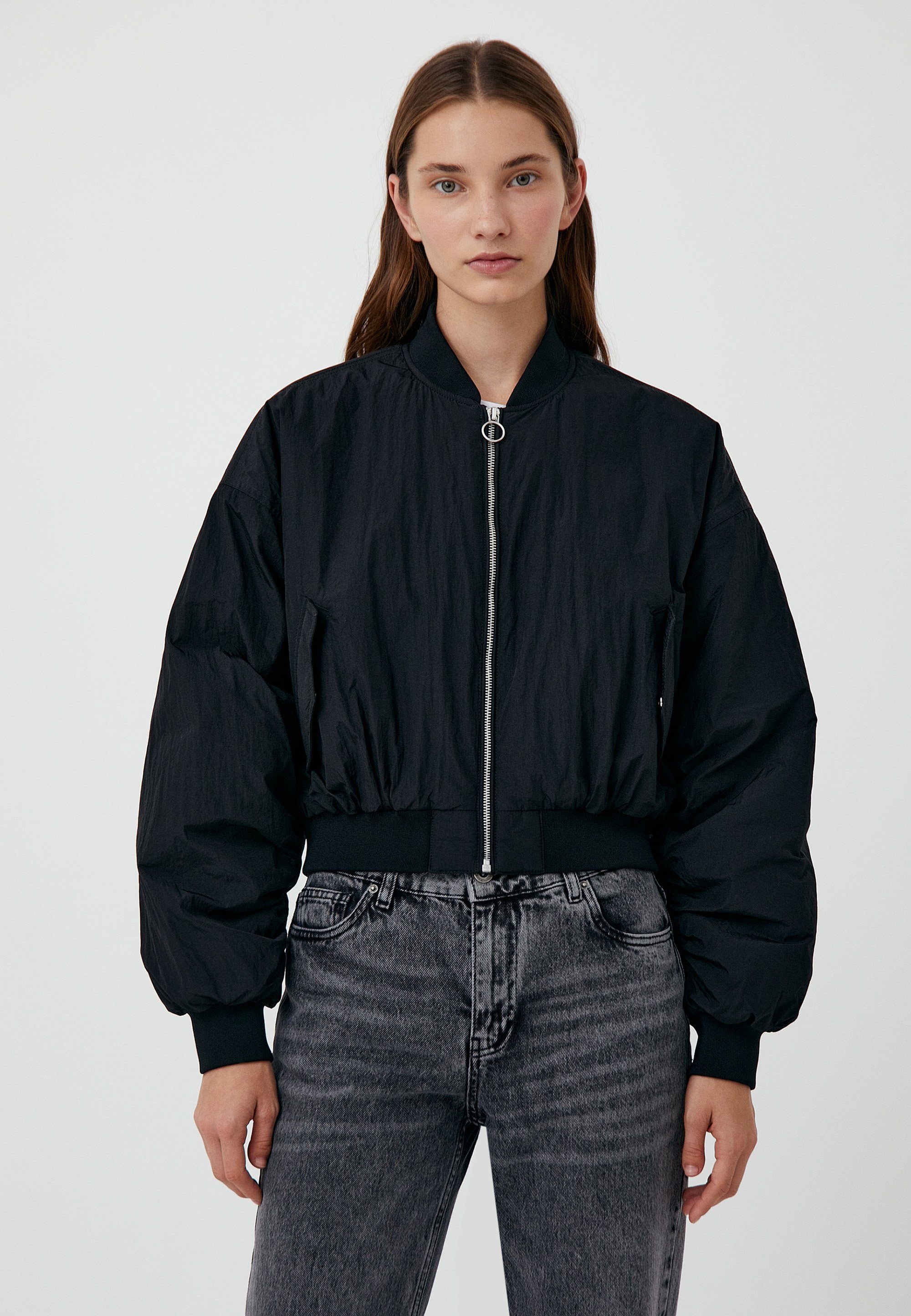 Finn Flare Outdoorjacke Kurz mit trendigem Bomberkragen