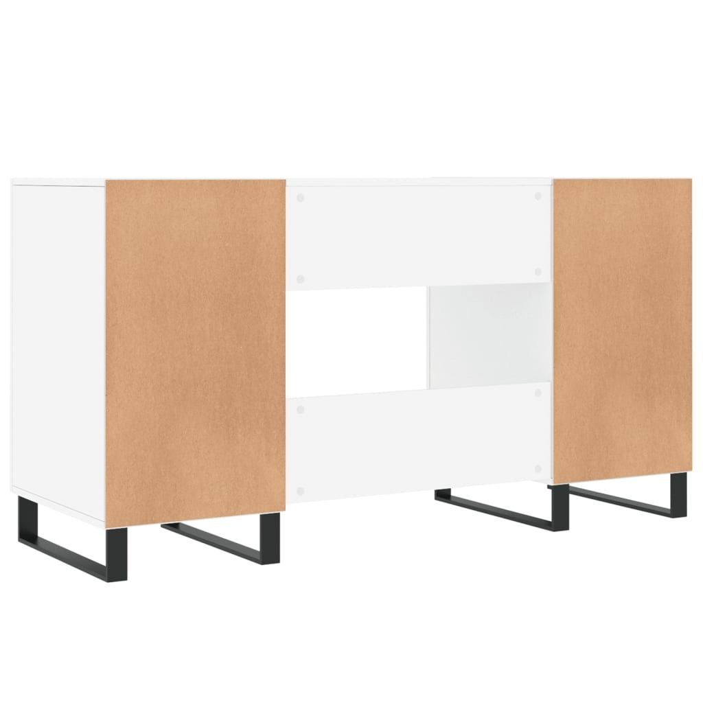 cm 140x50x75 Schreibtisch furnicato Hochglanz-Weiß Holzwerkstoff