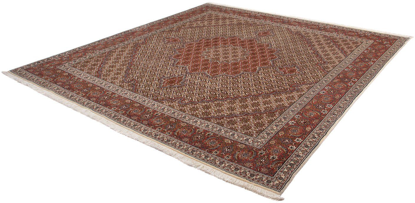 Wollteppich Moud Stark Gemustert Blu scuro 198 x 143 cm, morgenland, rechteckig, Höhe: 10 mm, Unikat mit Zertifikat