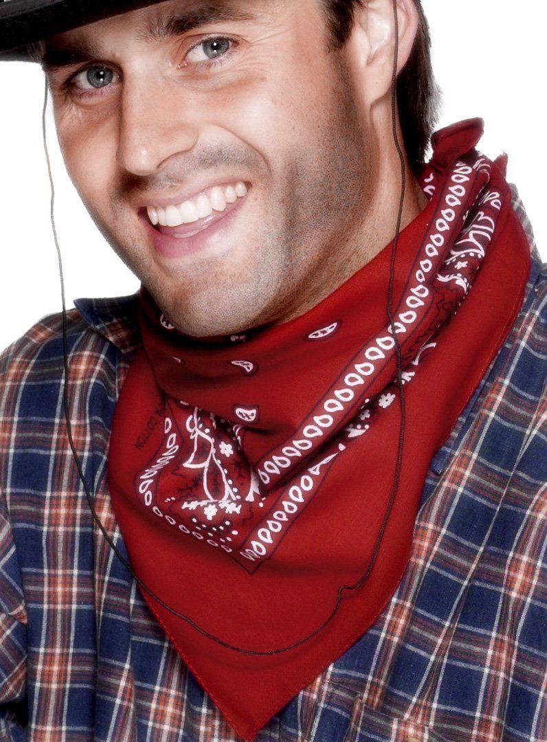 Smiffys Kostüm Cowboy Bandana rot - Western Fasching Karneval Kos, Angenehm günstig online kaufen
