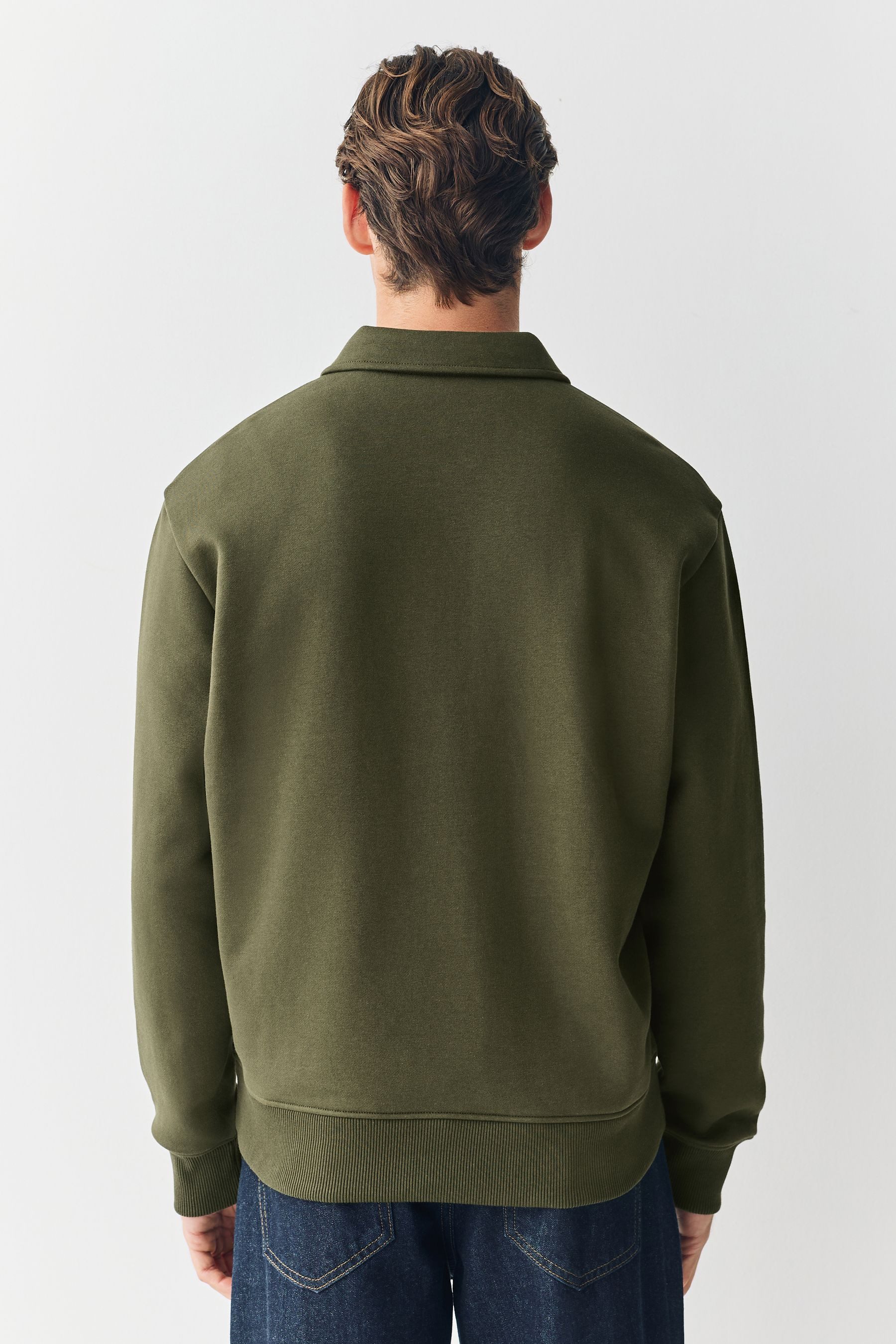 Next Sweater Sweatshirt mit RV, Polokragen und Baumwolle (1-tlg) günstig online kaufen