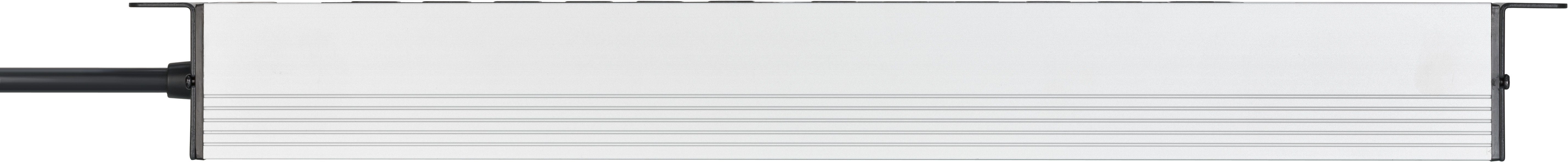 Brennenstuhl Alu-Line 19" Steckdosenleiste 12-fach (nicht vorhanden, Kabellänge 2 m), mit 12x Kaltgerätesteckdosen C13, Kaltgerätestecker C14