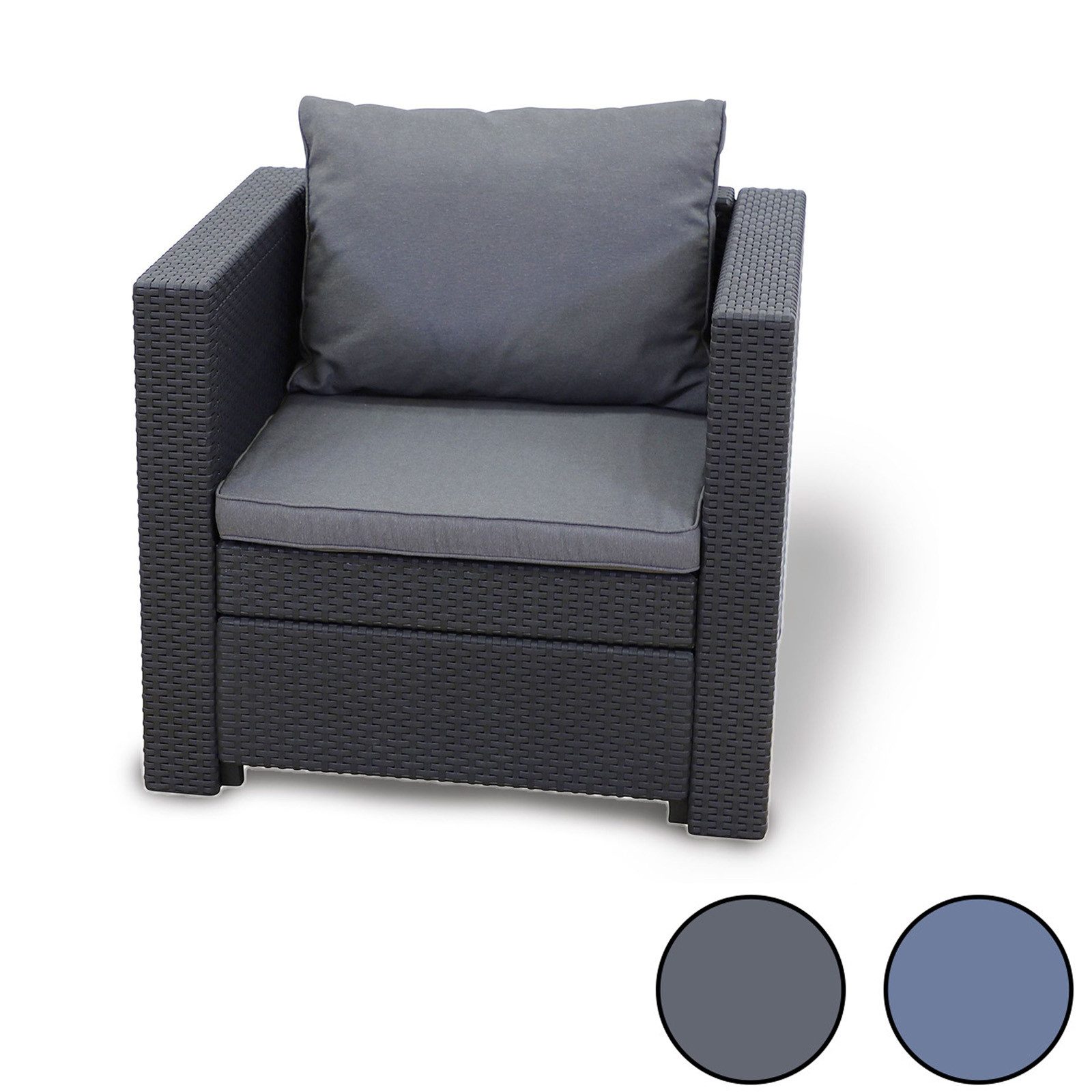 Keter Gartenlounge-Set Keter Sessel Provence Kissen in anthrazit günstig online kaufen