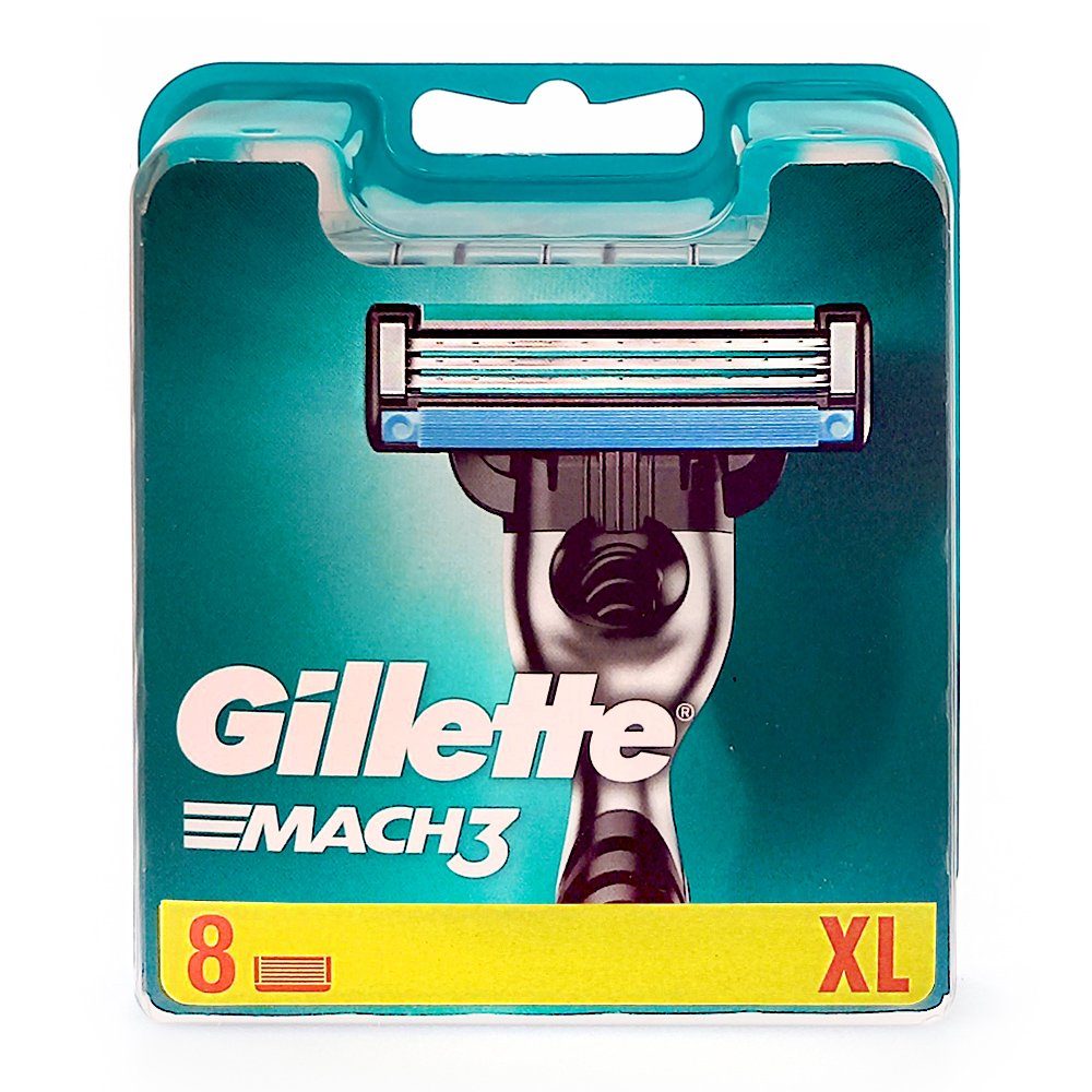 Gillette Rasierklingen Gillette Mach 3 Rasierklingen, 8er Pack, 3-tlg., mit aufschäumenden Hautconditioner