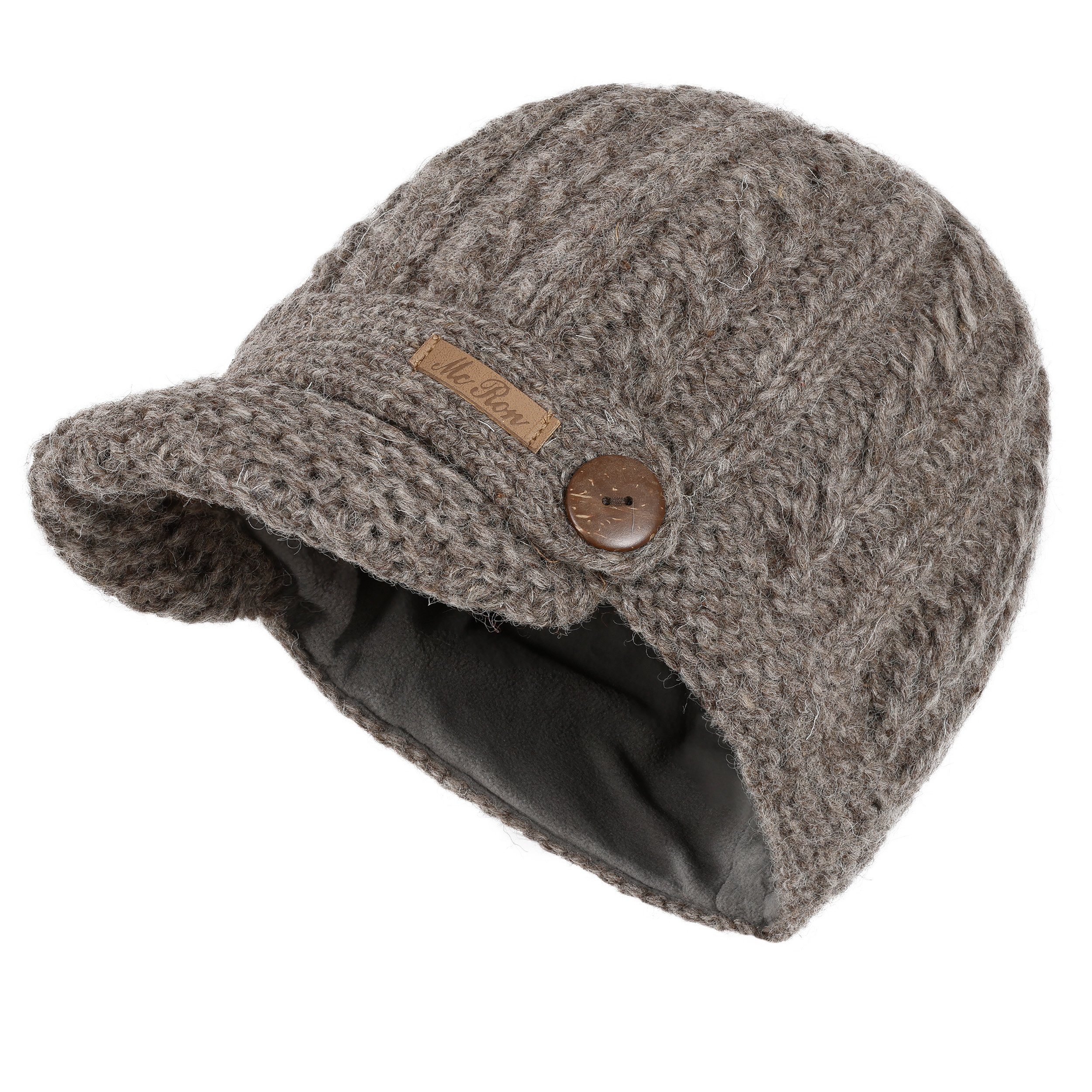 McRon Strickmütze Wollmütze Modell Elisha Gefüttert mit Fleece