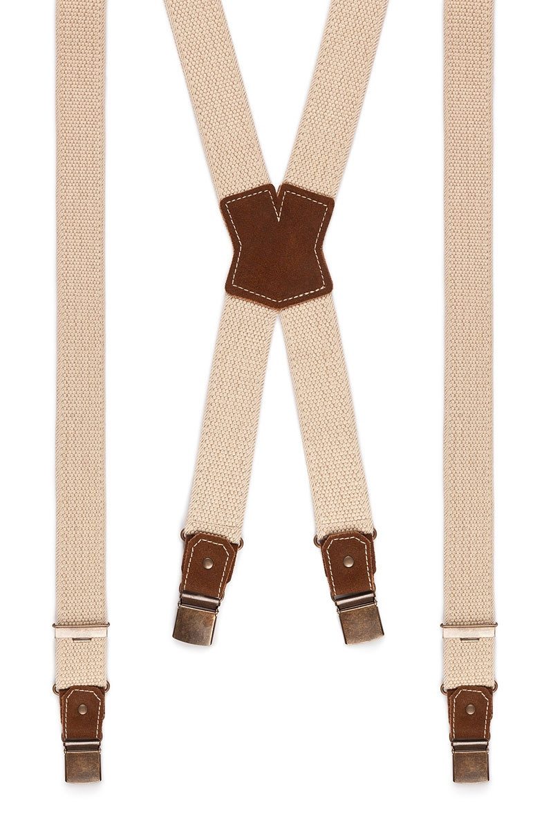 Luise Steiner Trachtenlederhose Trachten Hosenträger - SIMPLE-DUNKEL - natur