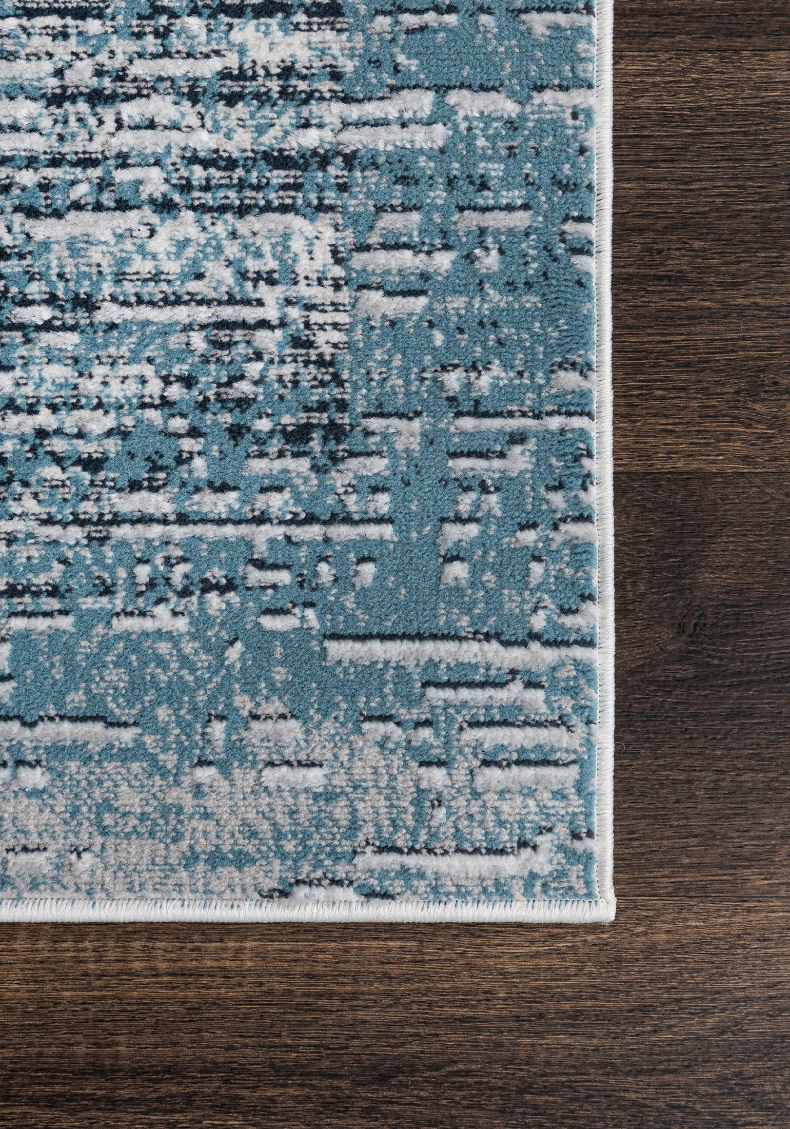 Designteppich Modern Vintage Teppich - Abstrakt Fußbodenheizung, Creme Blau Bunt 100 Mazovia, mm, - Muster Wohnzimmer, cm, für Geeignet Kurzflor kurzflor, 9 x Höhe 60