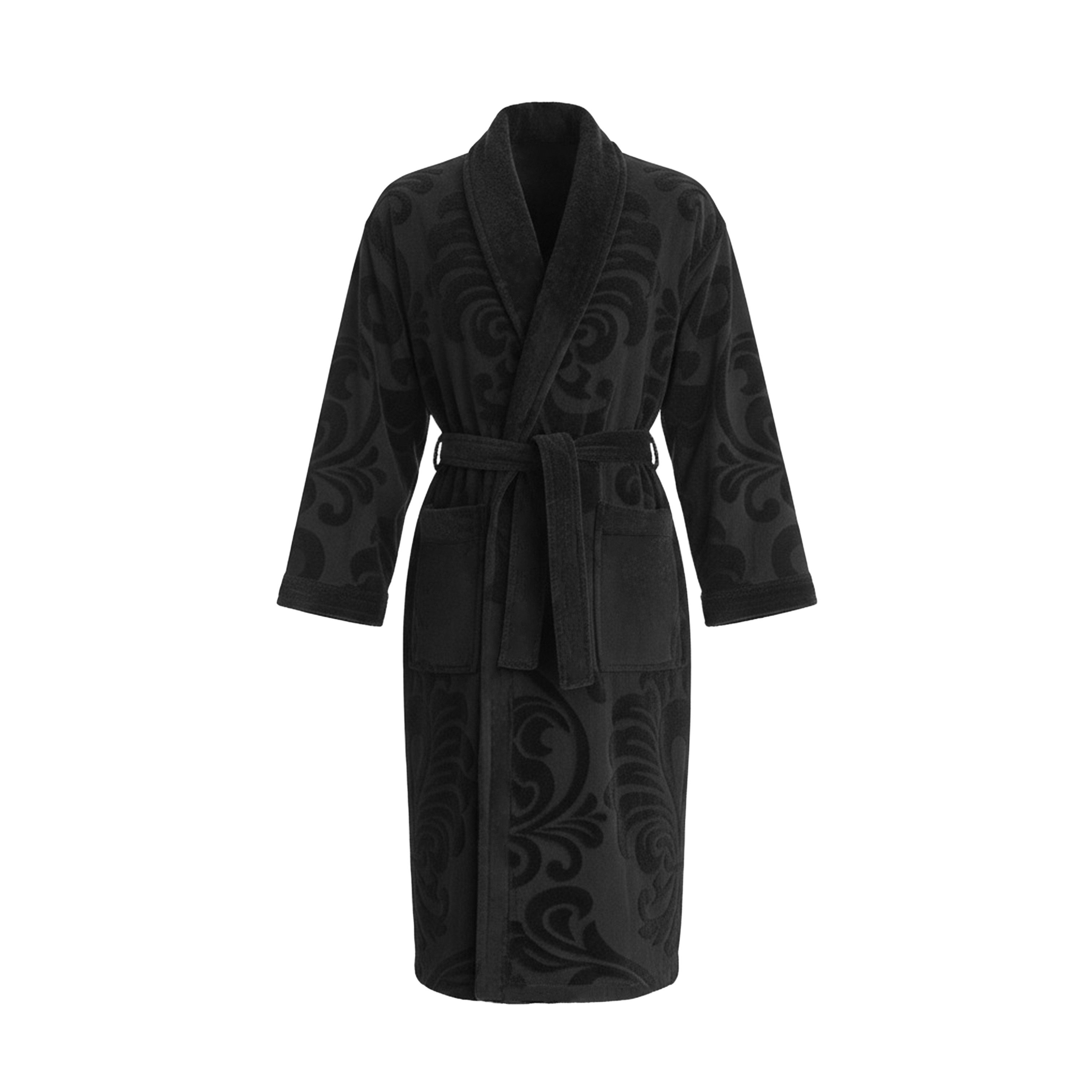 Belle Arti Bademantel Belle Arti Bademantel Velours Schwarz, 100% Baumwolle günstig online kaufen