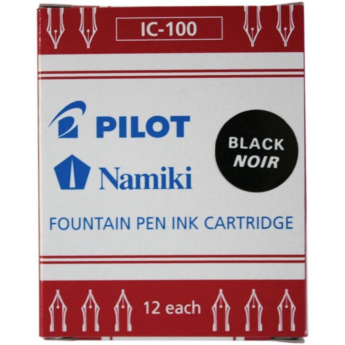 Pilot Pen Füllhalter Füllhalterpatrone IC-100 VE=12 Stück schwarz