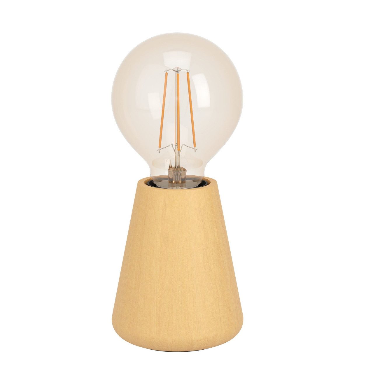EGLO Tischleuchte Eglo Tischlampe Asby 10 x 8,5 cm hellbraun, Ohne Leuchtmittel, Nicht dimmbar ohne Bewegungsmelder