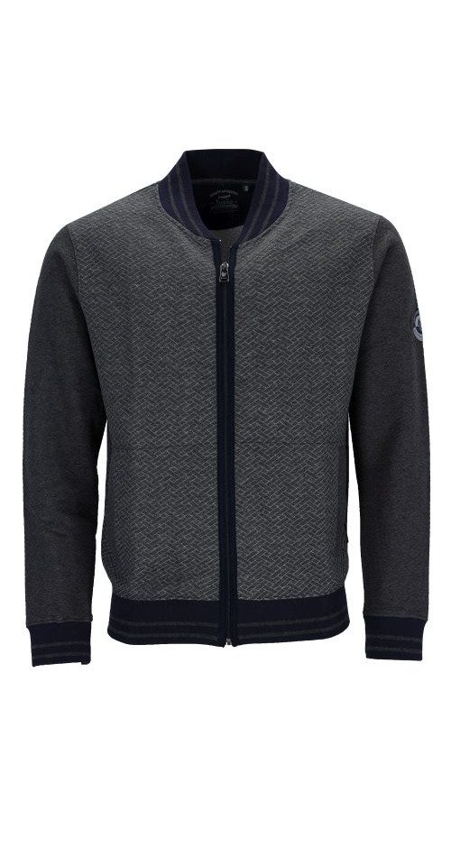 Hajo Sweatjacke H Sweatjacke Stay FreshFlechtstruktur graumelange